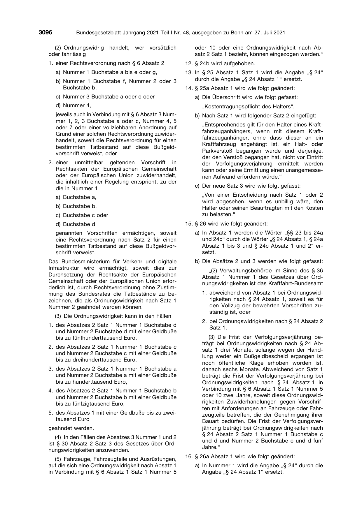 BGBl. 2021, Seite 3096 — Originalseite als Abbildung