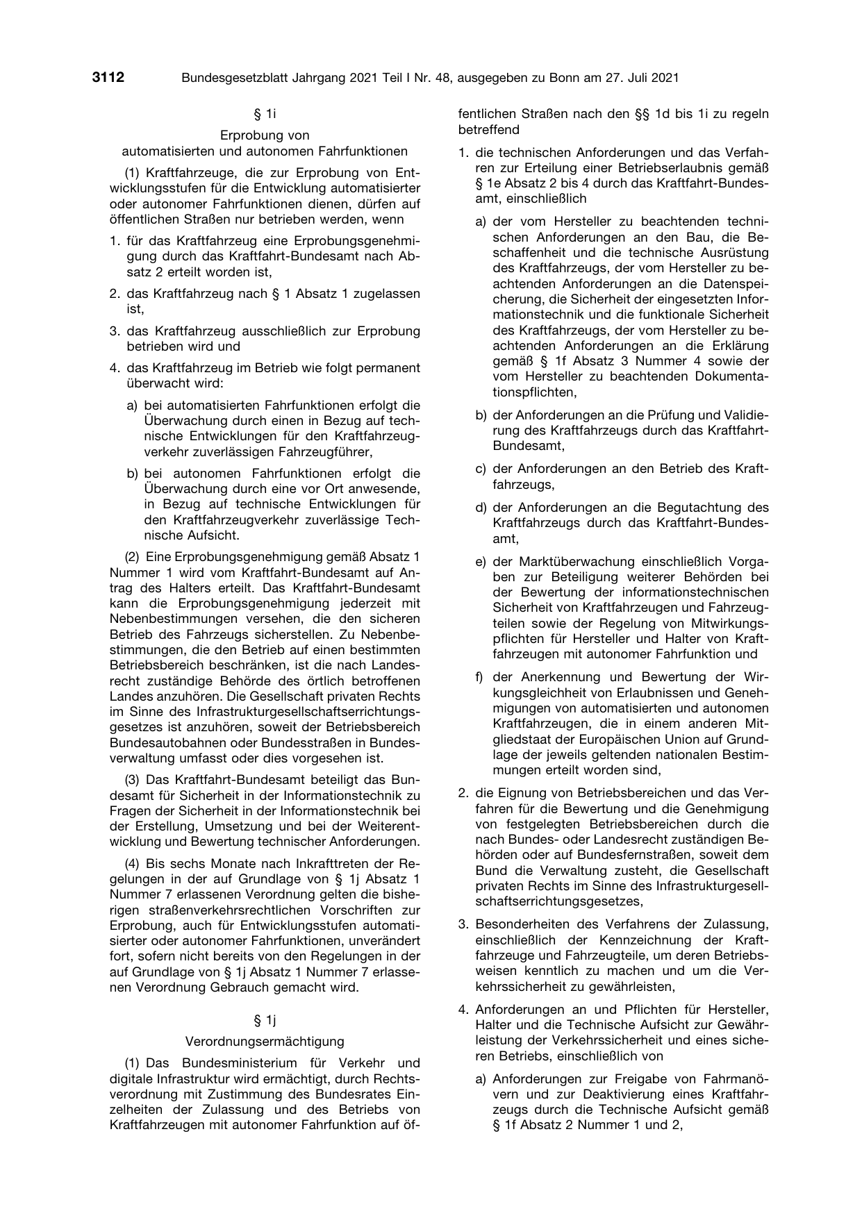 BGBl. 2021, Seite 3112 — Originalseite als Abbildung