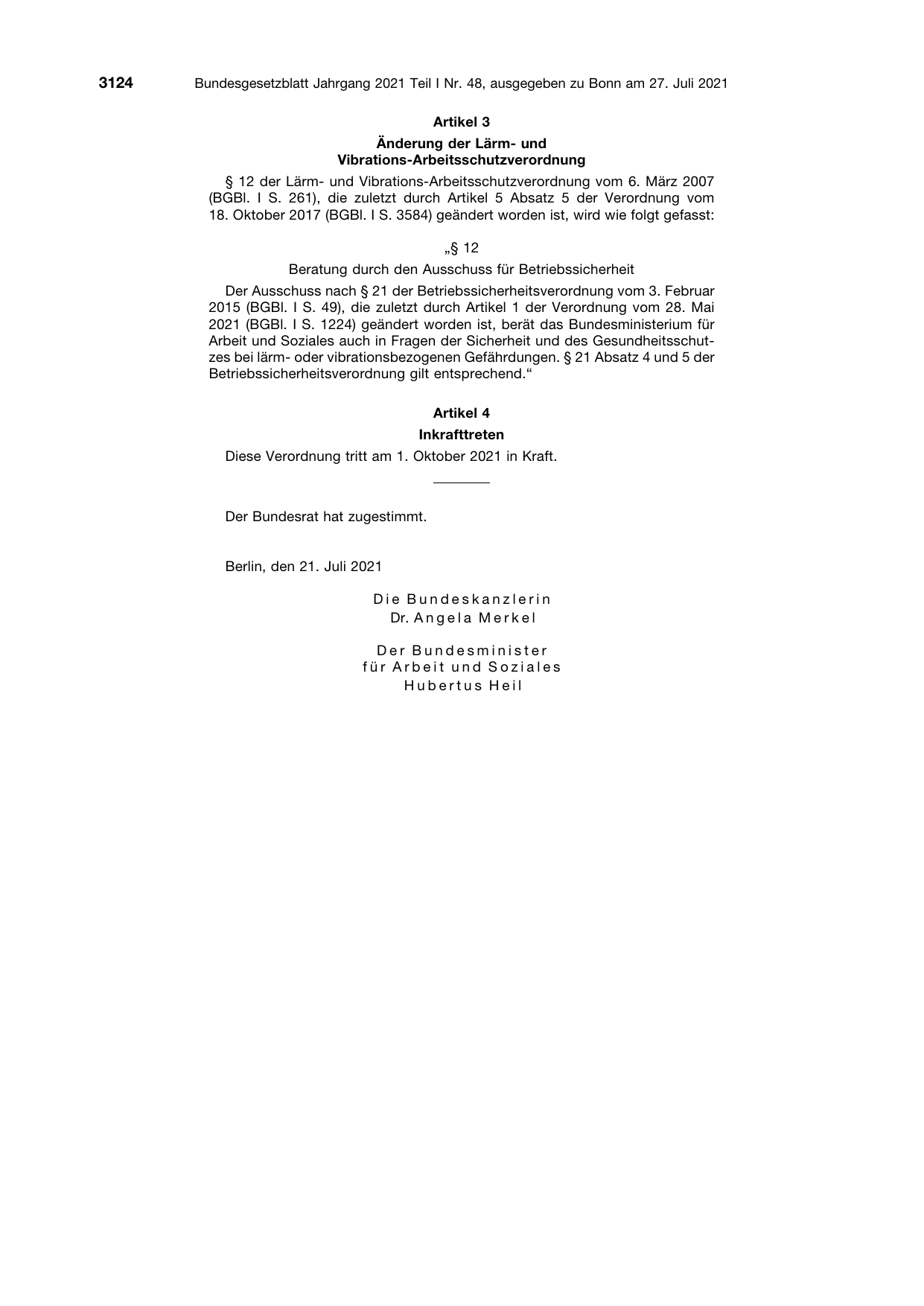 BGBl. 2021, Seite 3124 — Originalseite als Abbildung