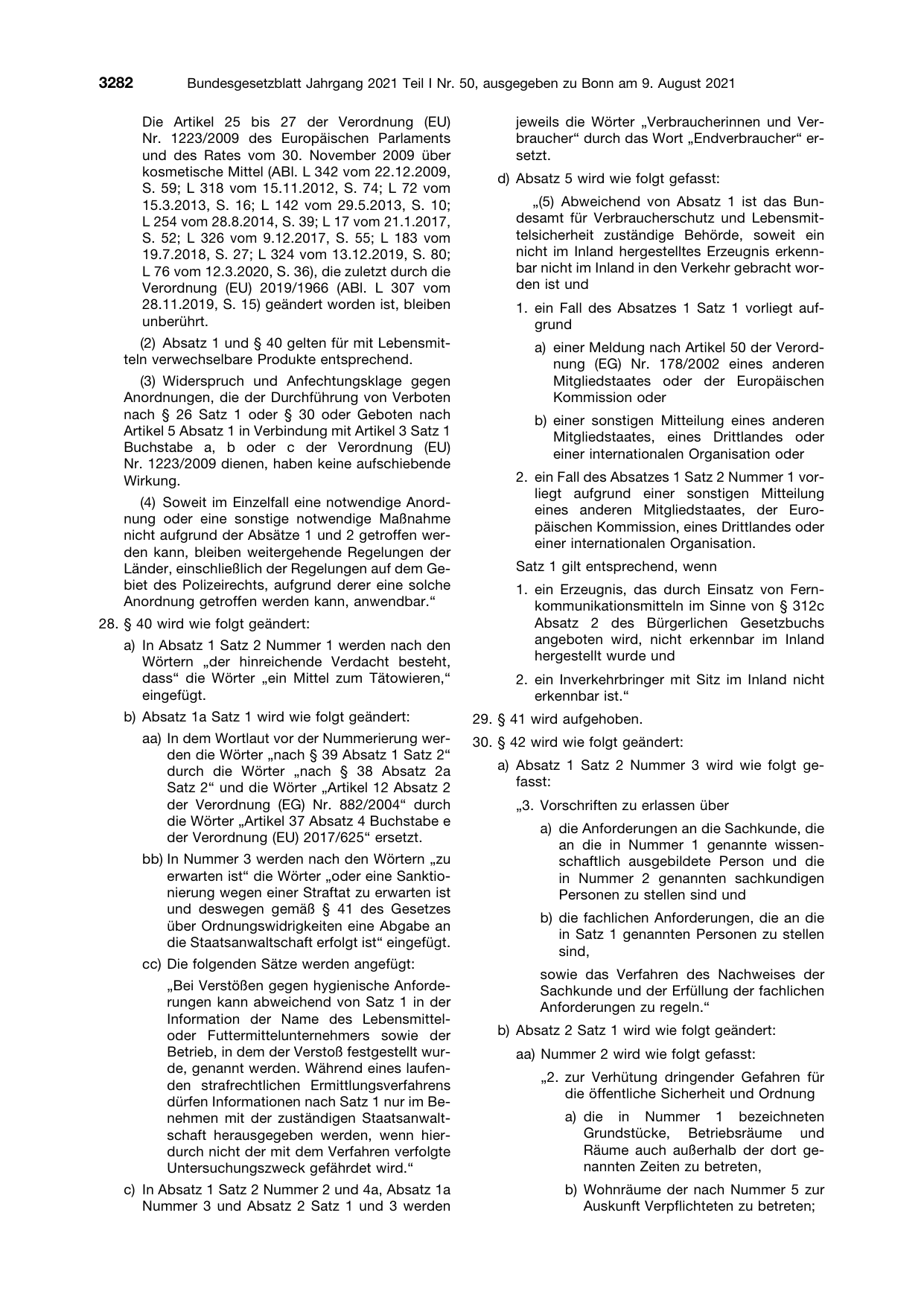BGBl. 2021, Seite 3282 — Originalseite als Abbildung