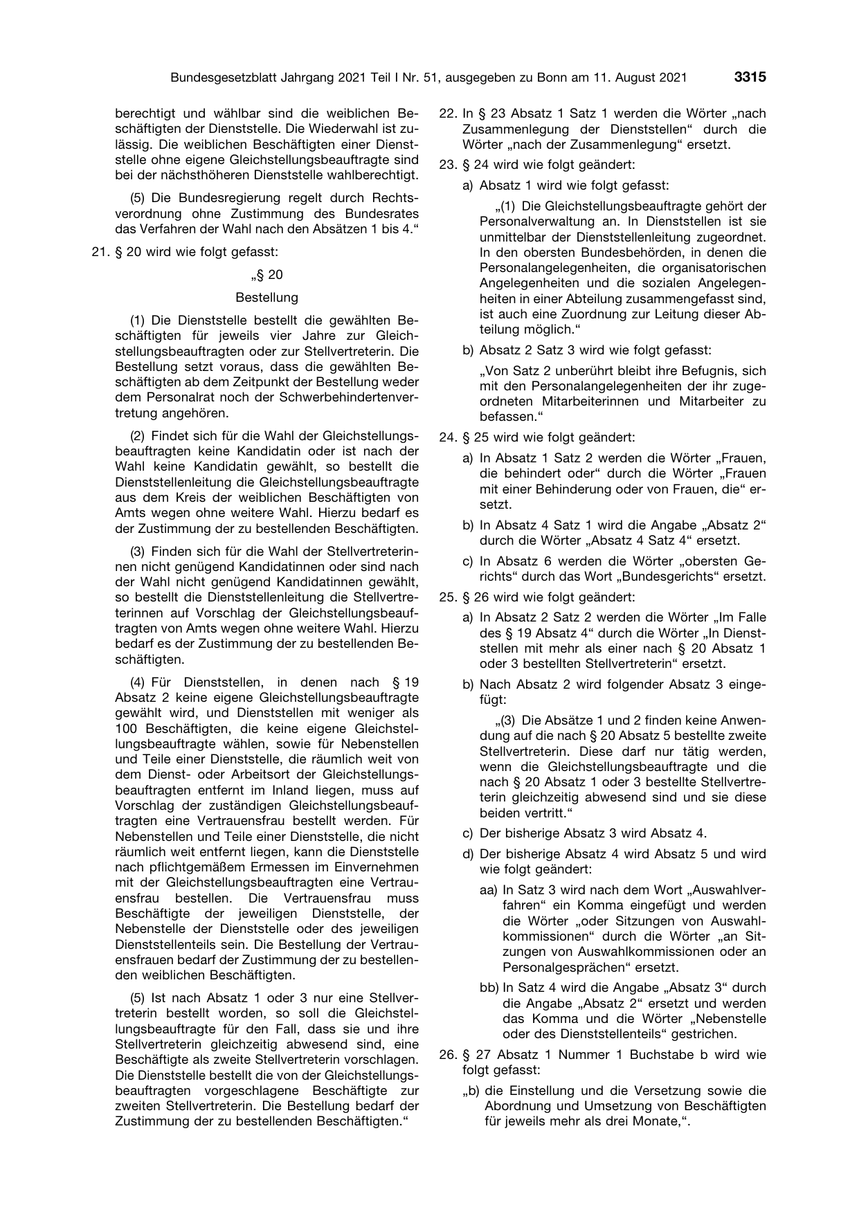 BGBl. 2021, Seite 3315 — Originalseite als Abbildung