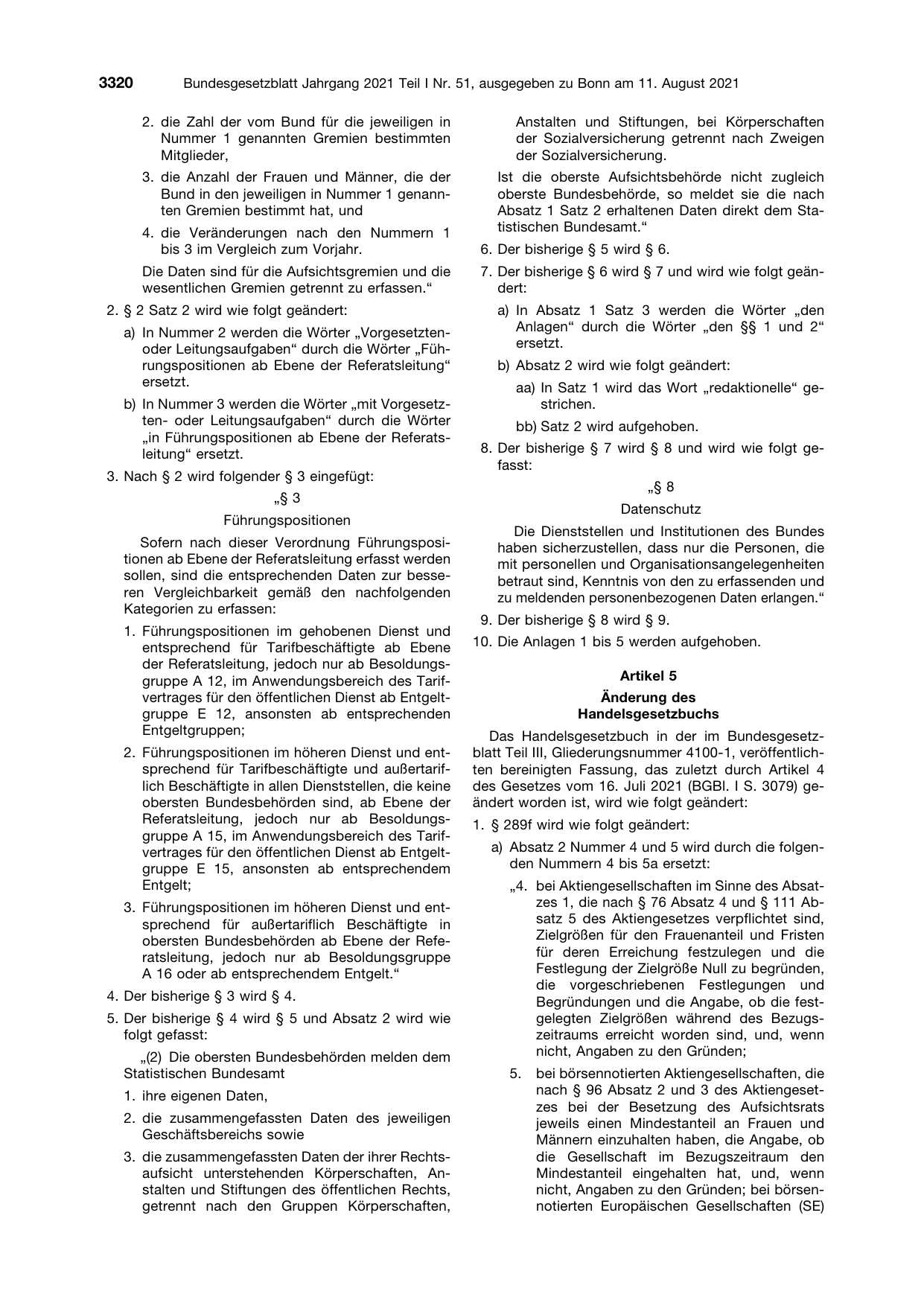 BGBl. 2021, Seite 3320 — Originalseite als Abbildung