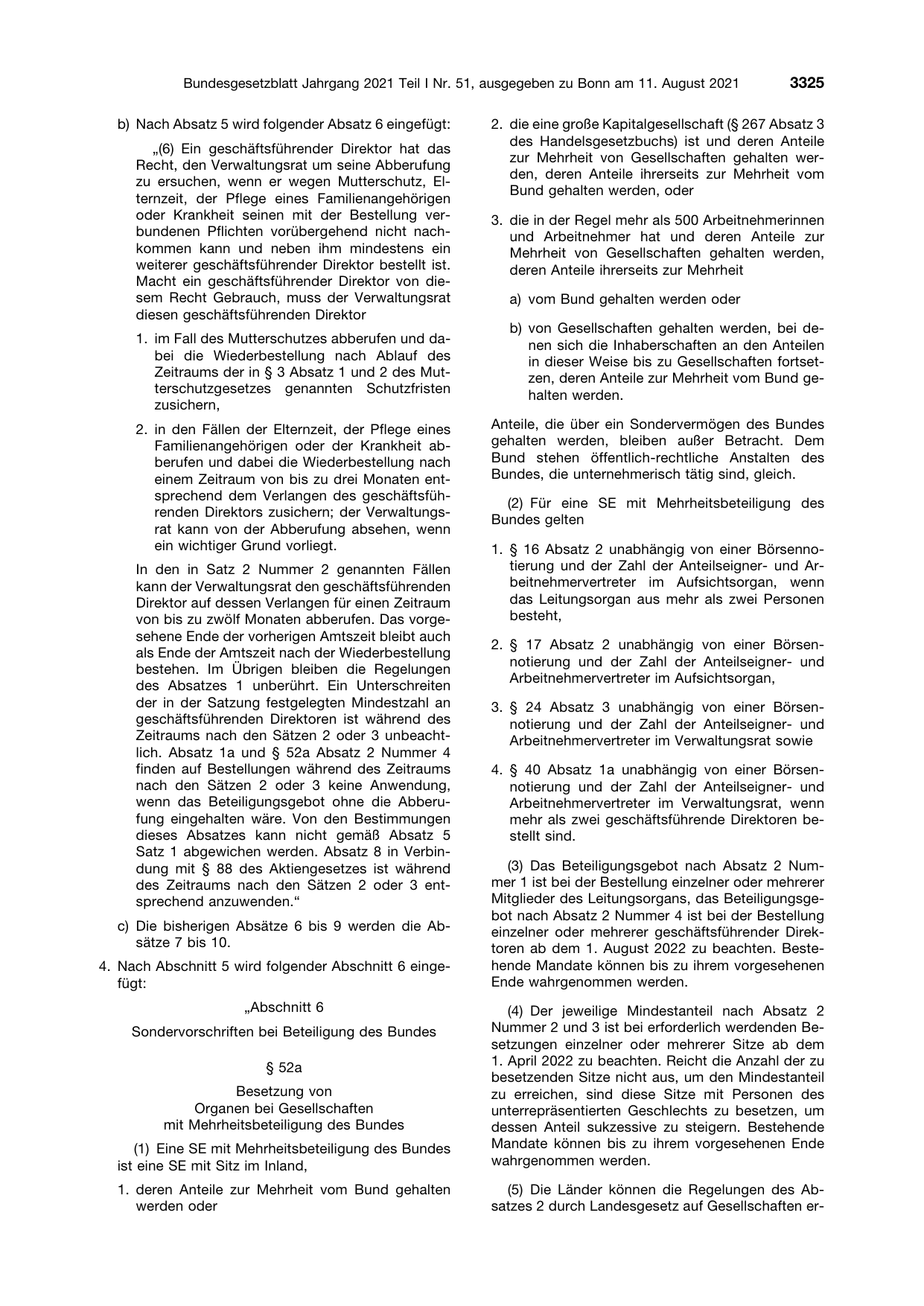 BGBl. 2021, Seite 3325 — Originalseite als Abbildung