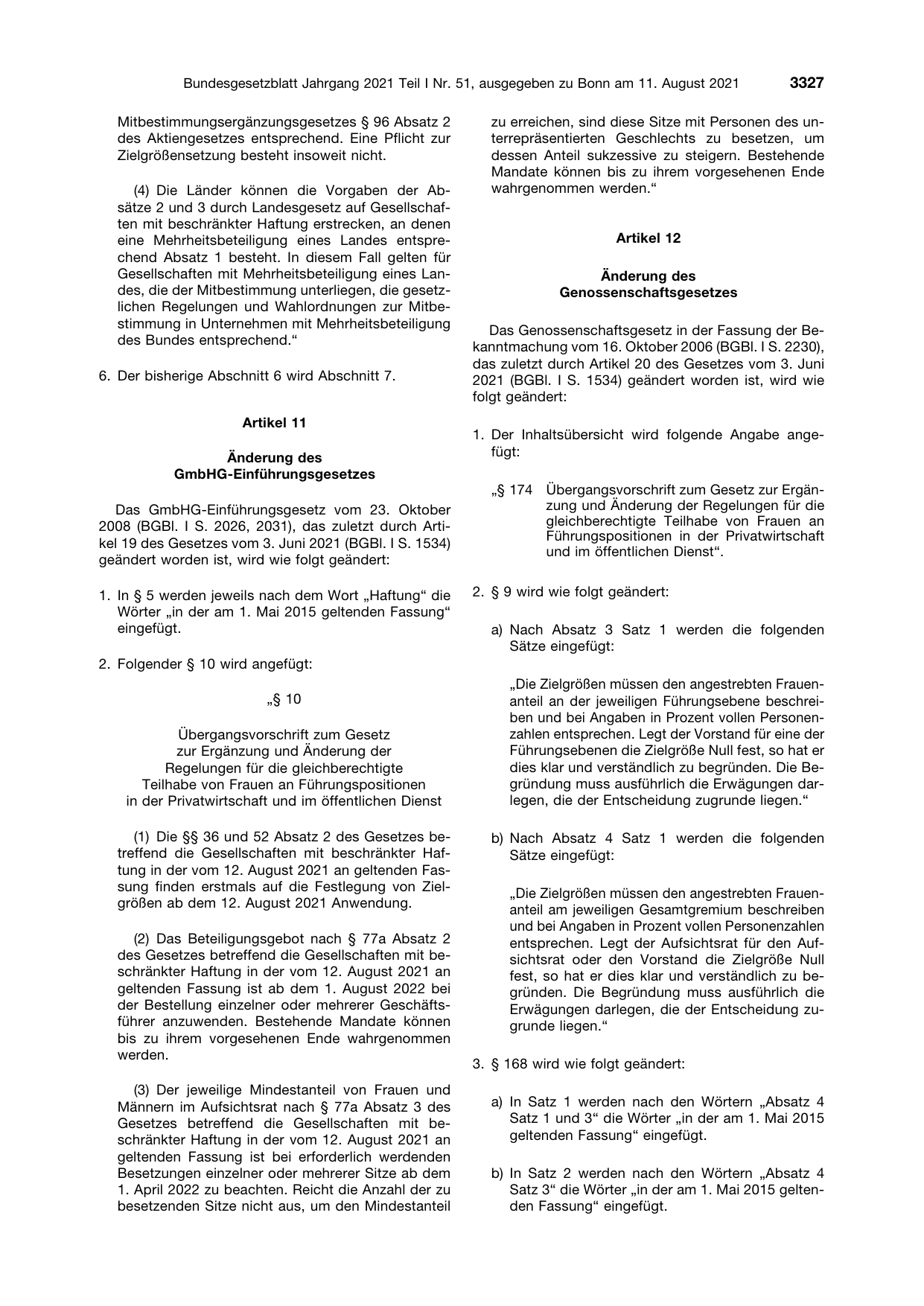 BGBl. 2021, Seite 3327 — Originalseite als Abbildung