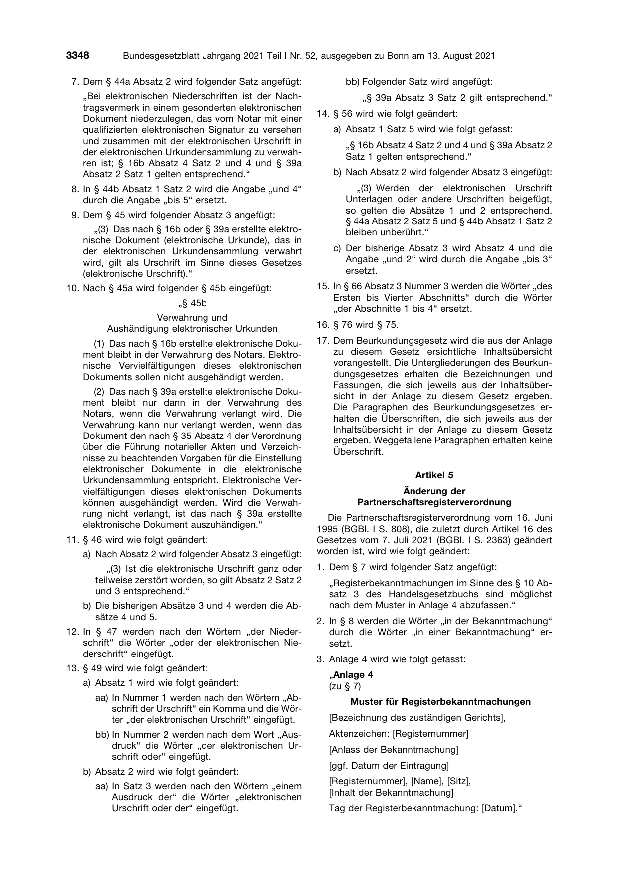 BGBl. 2021, Seite 3348 — Originalseite als Abbildung