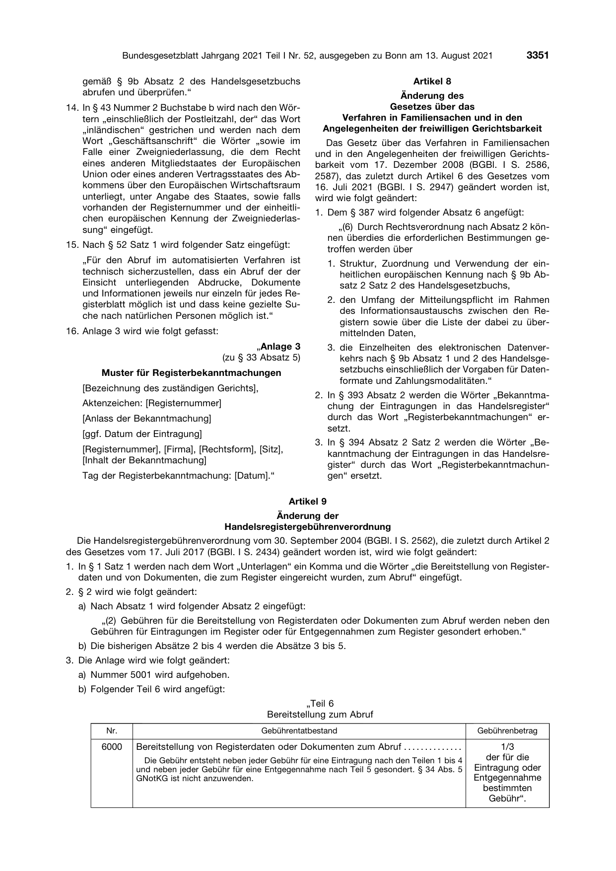 BGBl. 2021, Seite 3351 — Originalseite als Abbildung