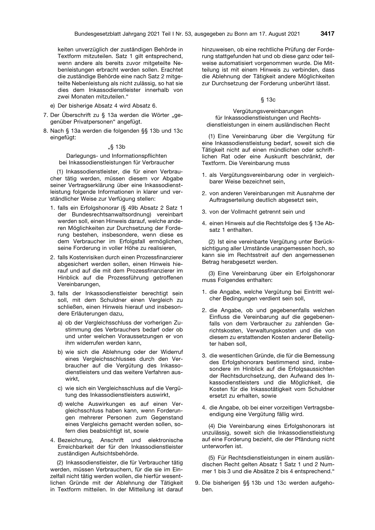 BGBl. 2021, Seite 3417 — Originalseite als Abbildung