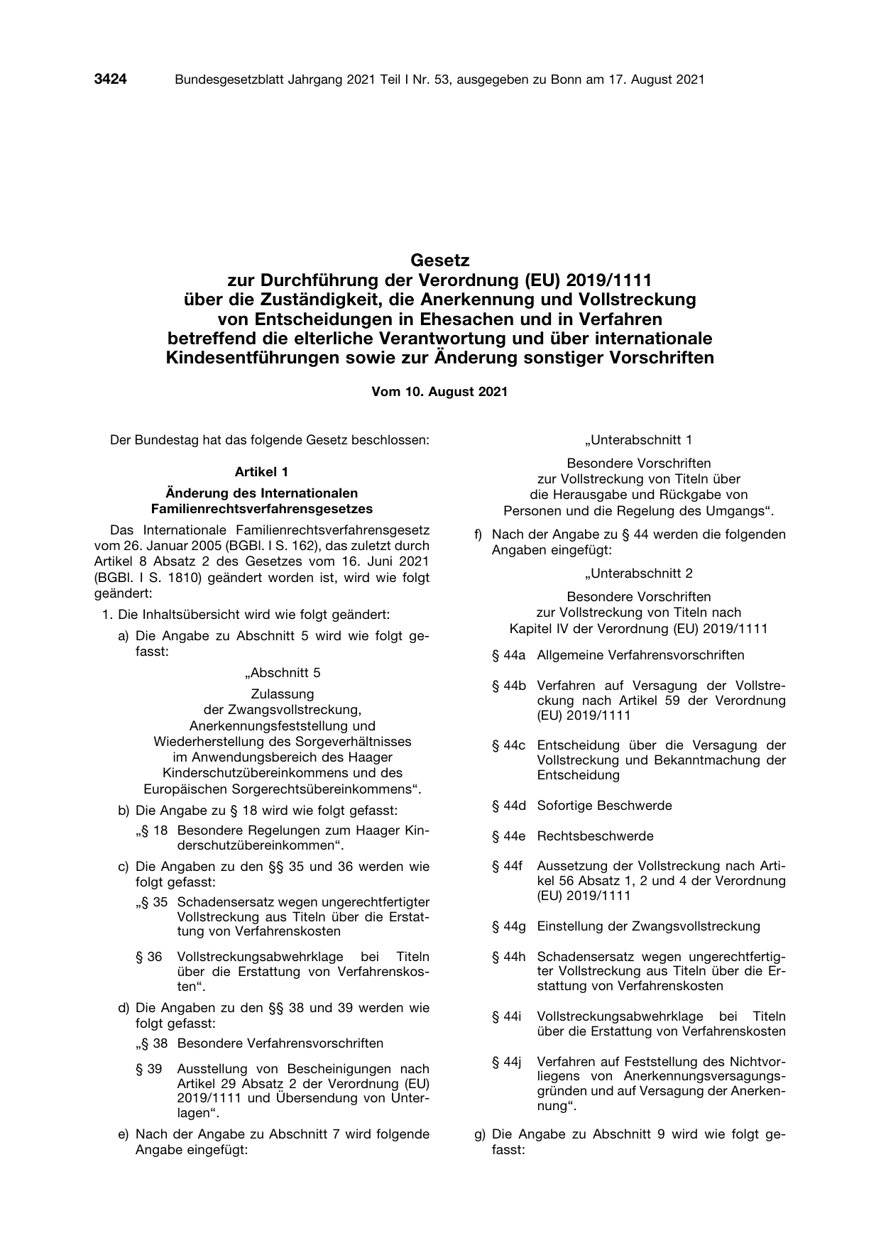 BGBl. 2021, Seite 3424 — Originalseite als Abbildung