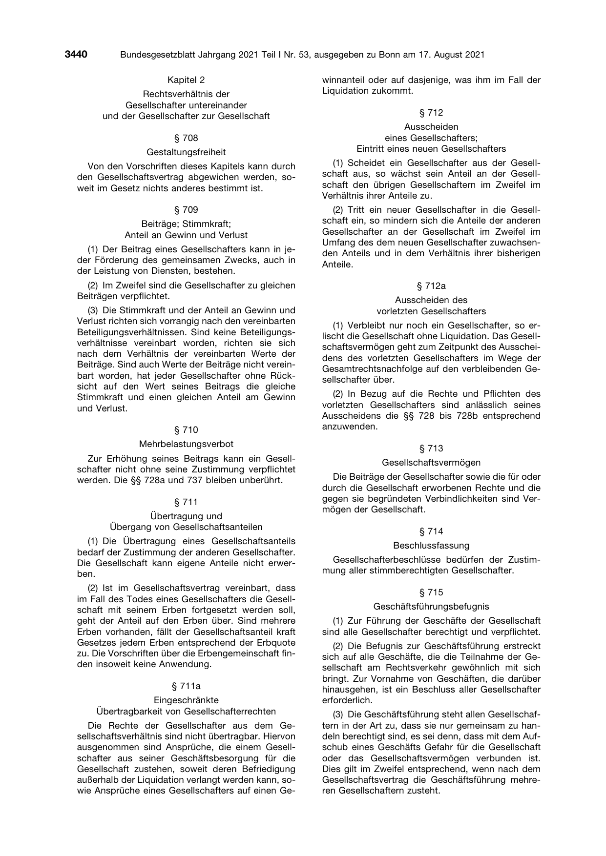 BGBl. 2021, Seite 3440 — Originalseite als Abbildung
