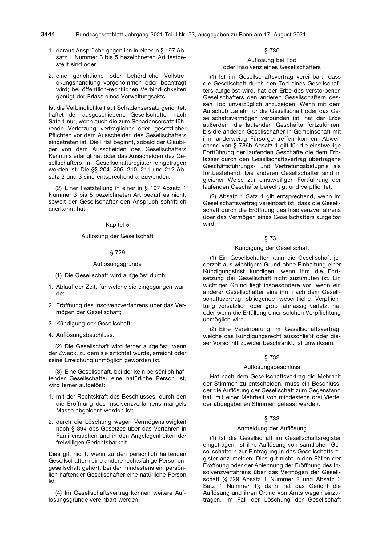 BGBl. 2021, Seite 3444 — Originalseite als Abbildung