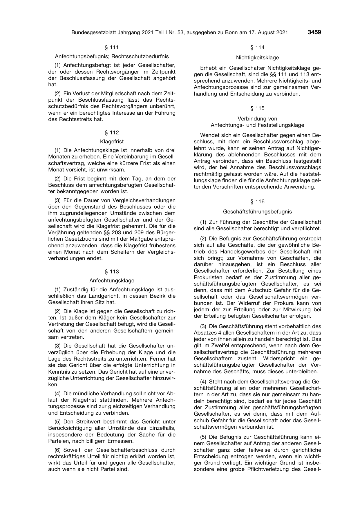 BGBl. 2021, Seite 3459 — Originalseite als Abbildung