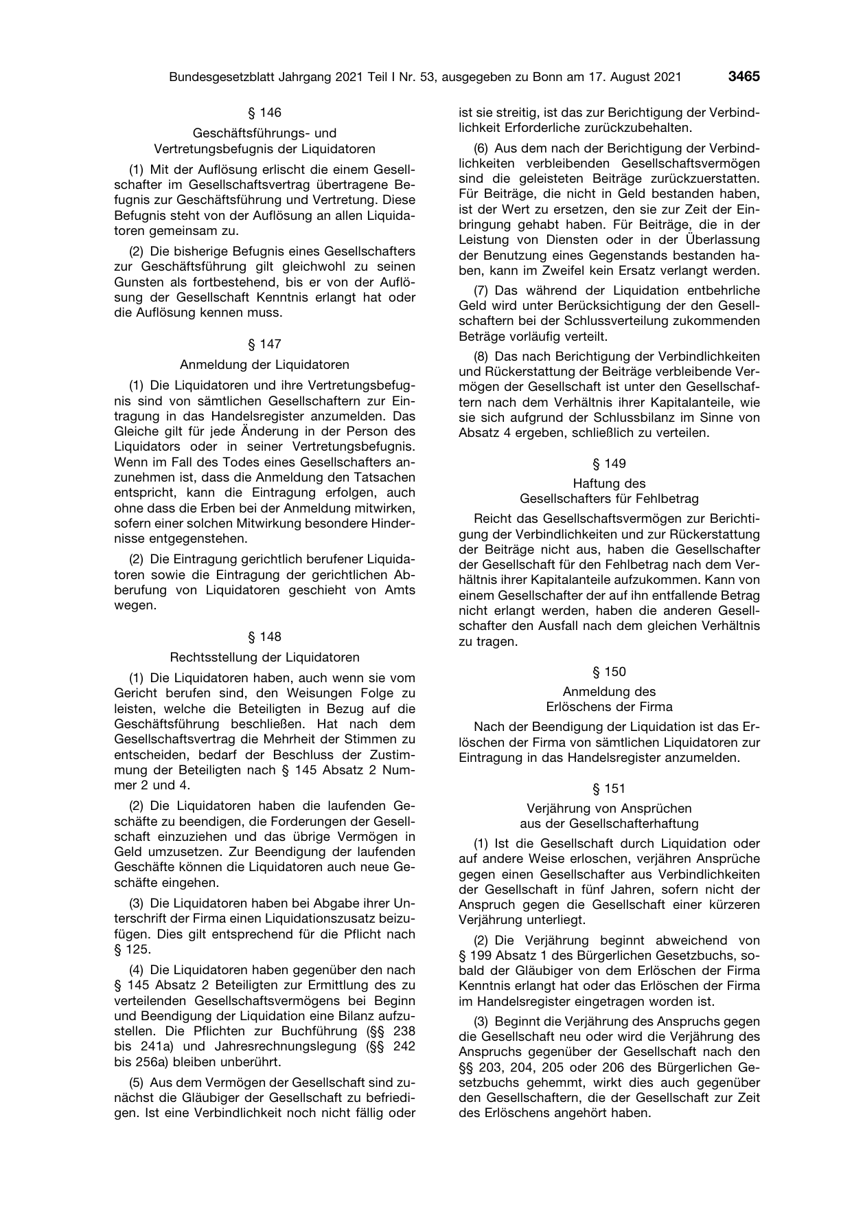 BGBl. 2021, Seite 3465 — Originalseite als Abbildung