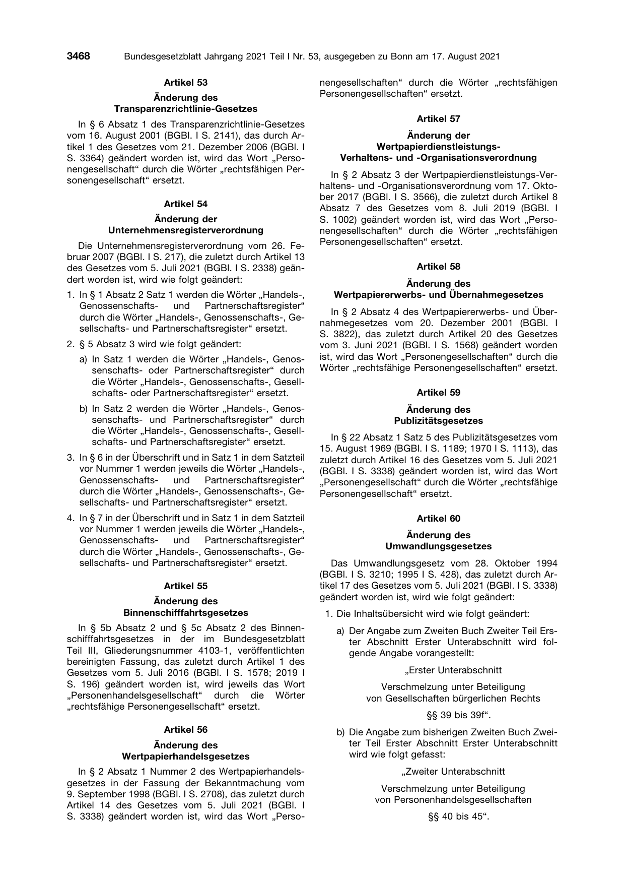 BGBl. 2021, Seite 3468 — Originalseite als Abbildung