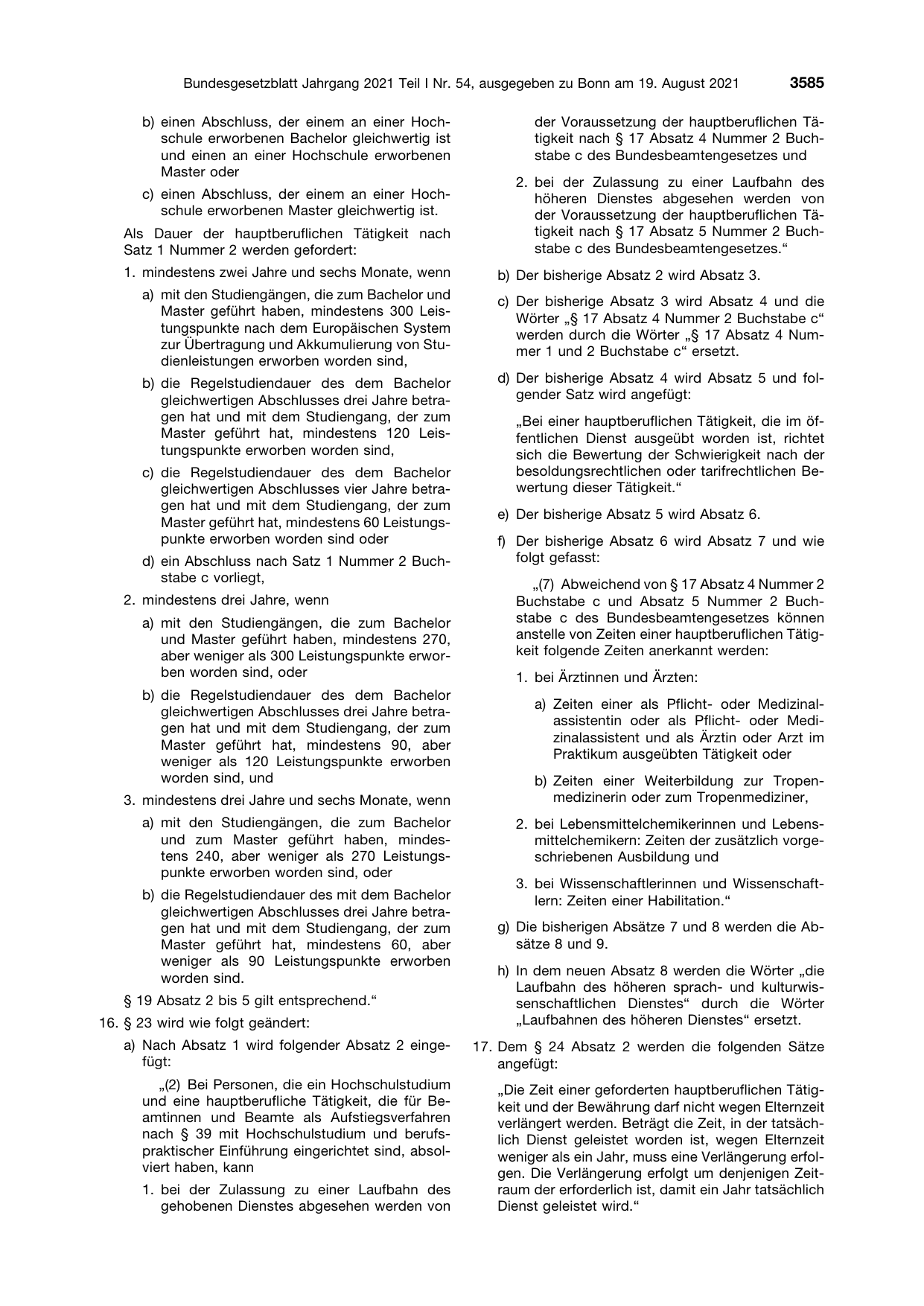 BGBl. 2021, Seite 3585 — Originalseite als Abbildung