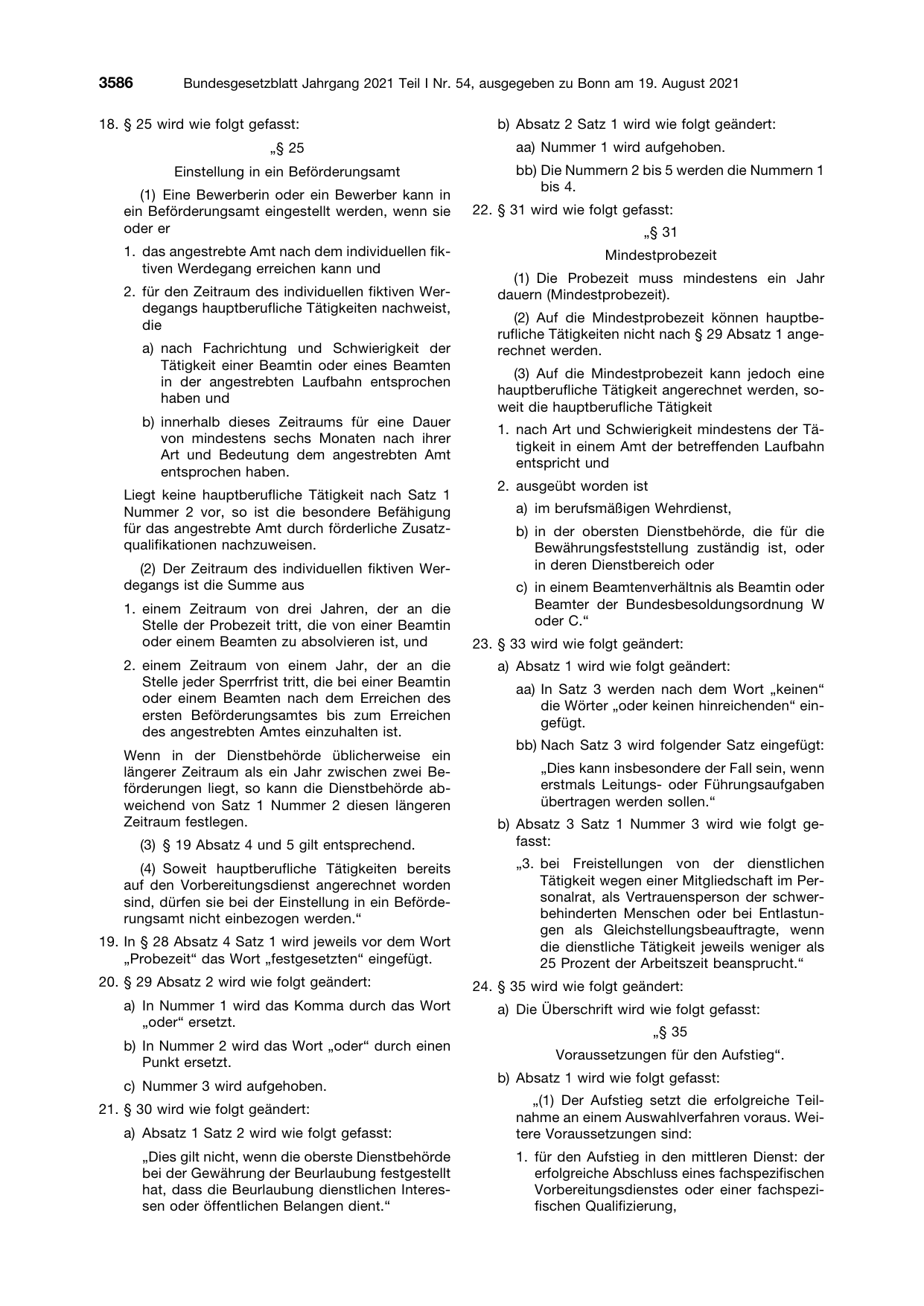 BGBl. 2021, Seite 3586 — Originalseite als Abbildung
