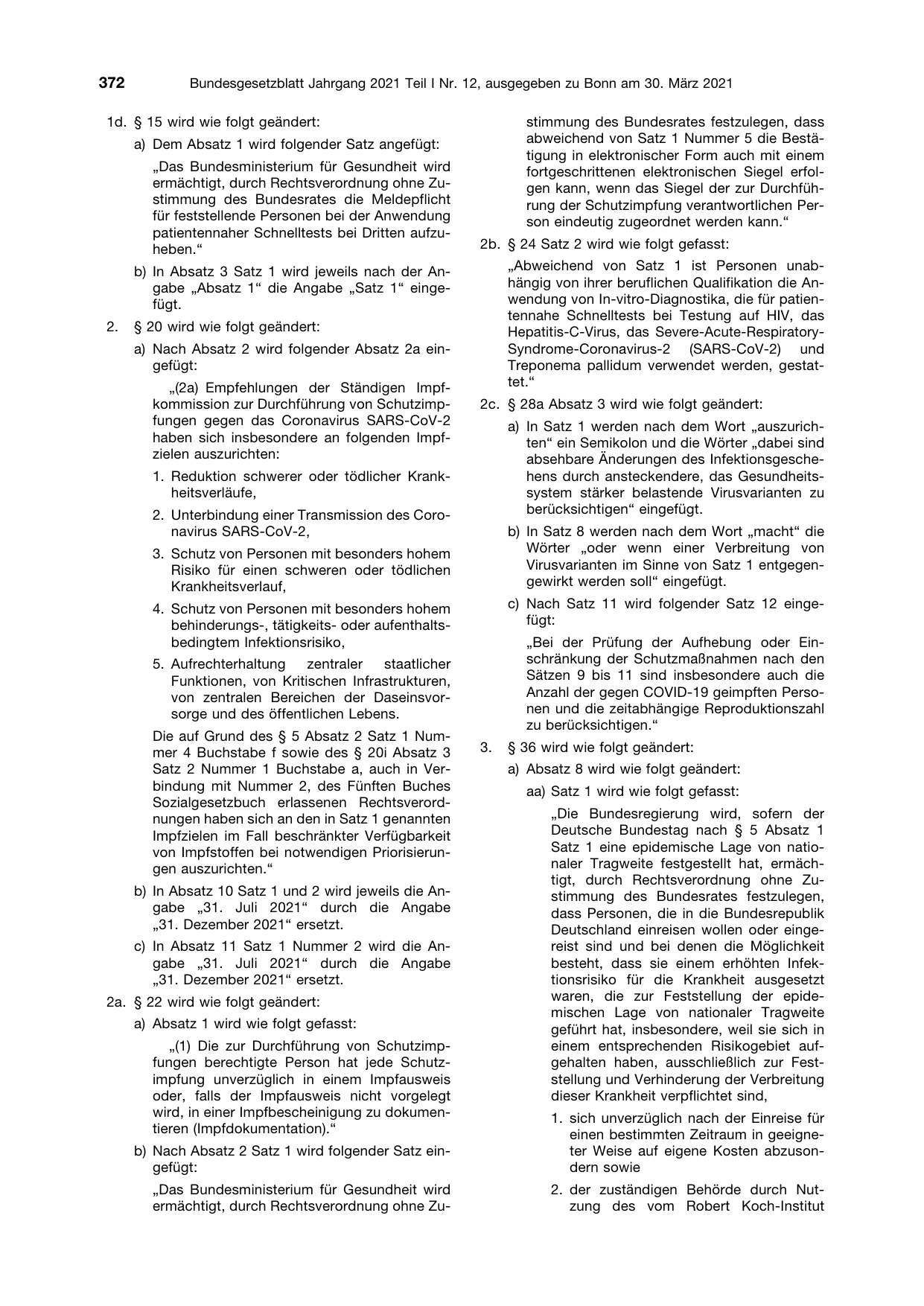 BGBl. 2021, Seite 372 — Originalseite als Abbildung