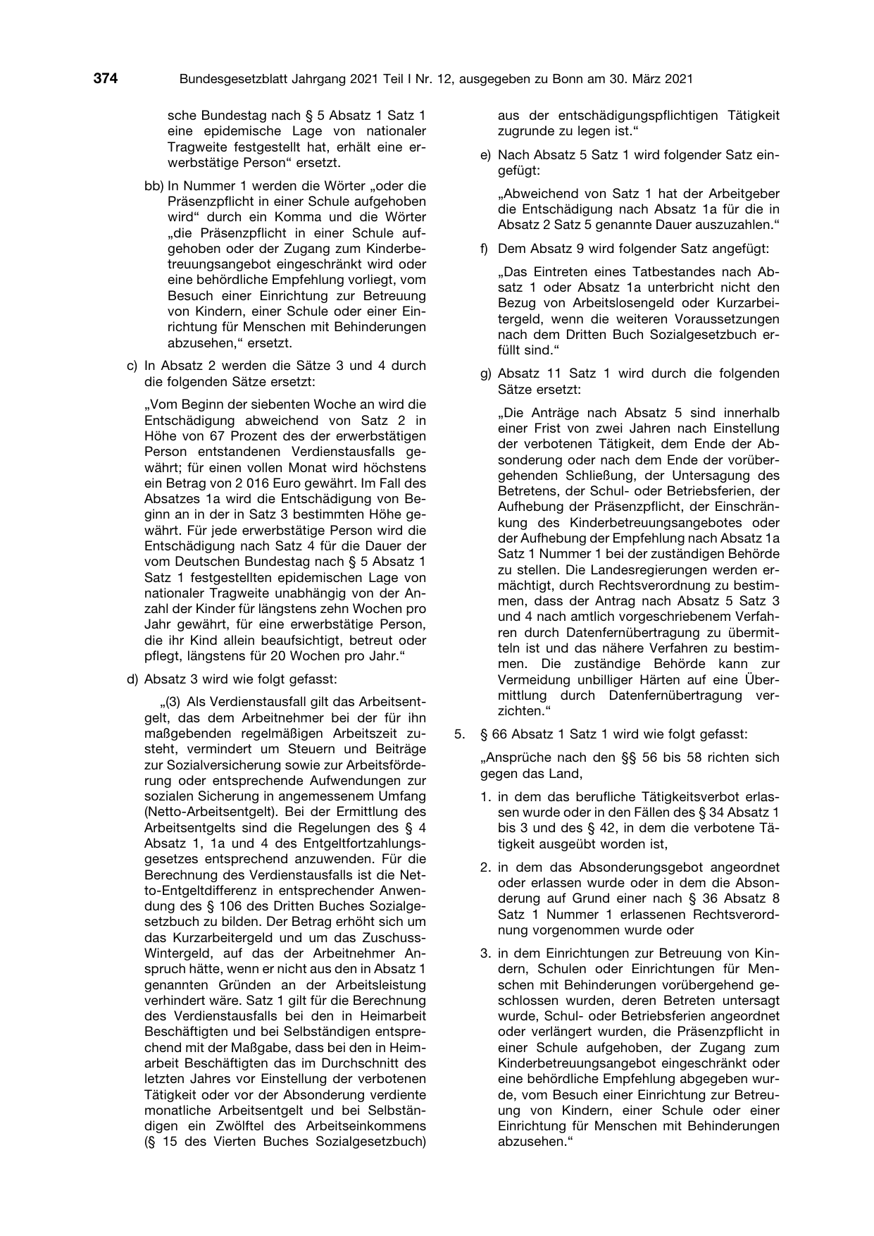 BGBl. 2021, Seite 374 — Originalseite als Abbildung