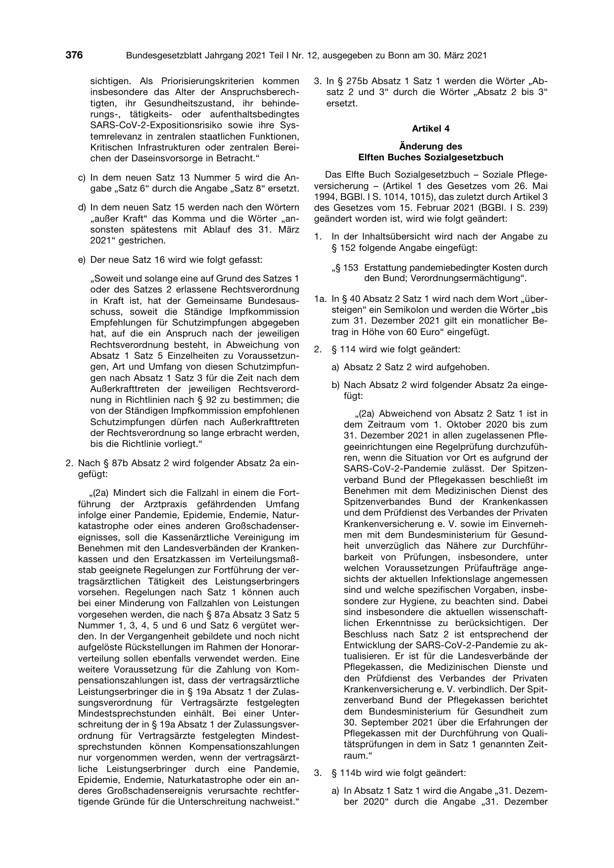 BGBl. 2021, Seite 376 — Originalseite als Abbildung