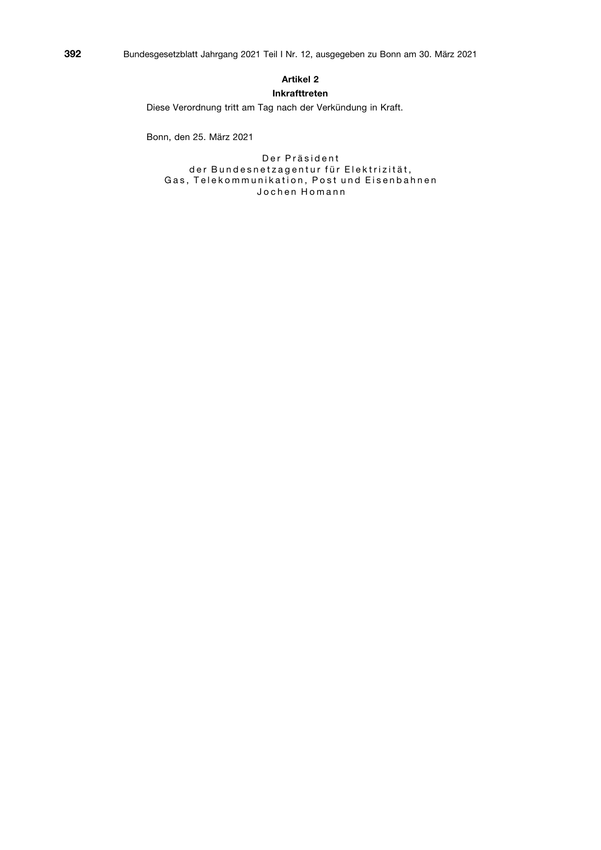 BGBl. 2021, Seite 392 — Originalseite als Abbildung