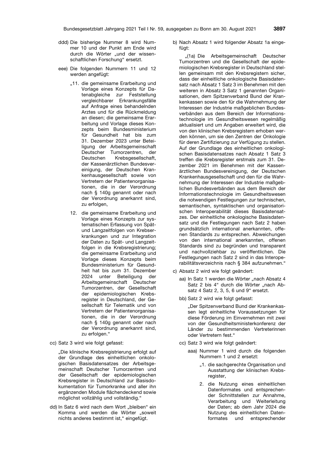 BGBl. 2021, Seite 3897 — Originalseite als Abbildung