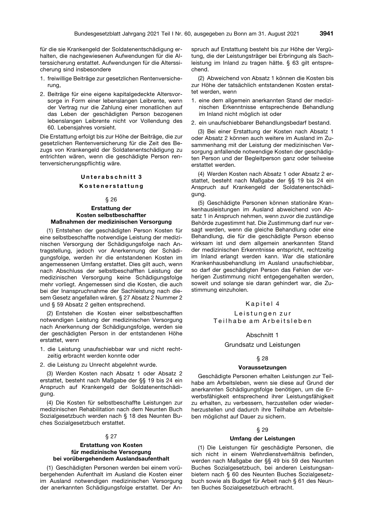 BGBl. 2021, Seite 3941 — Originalseite als Abbildung