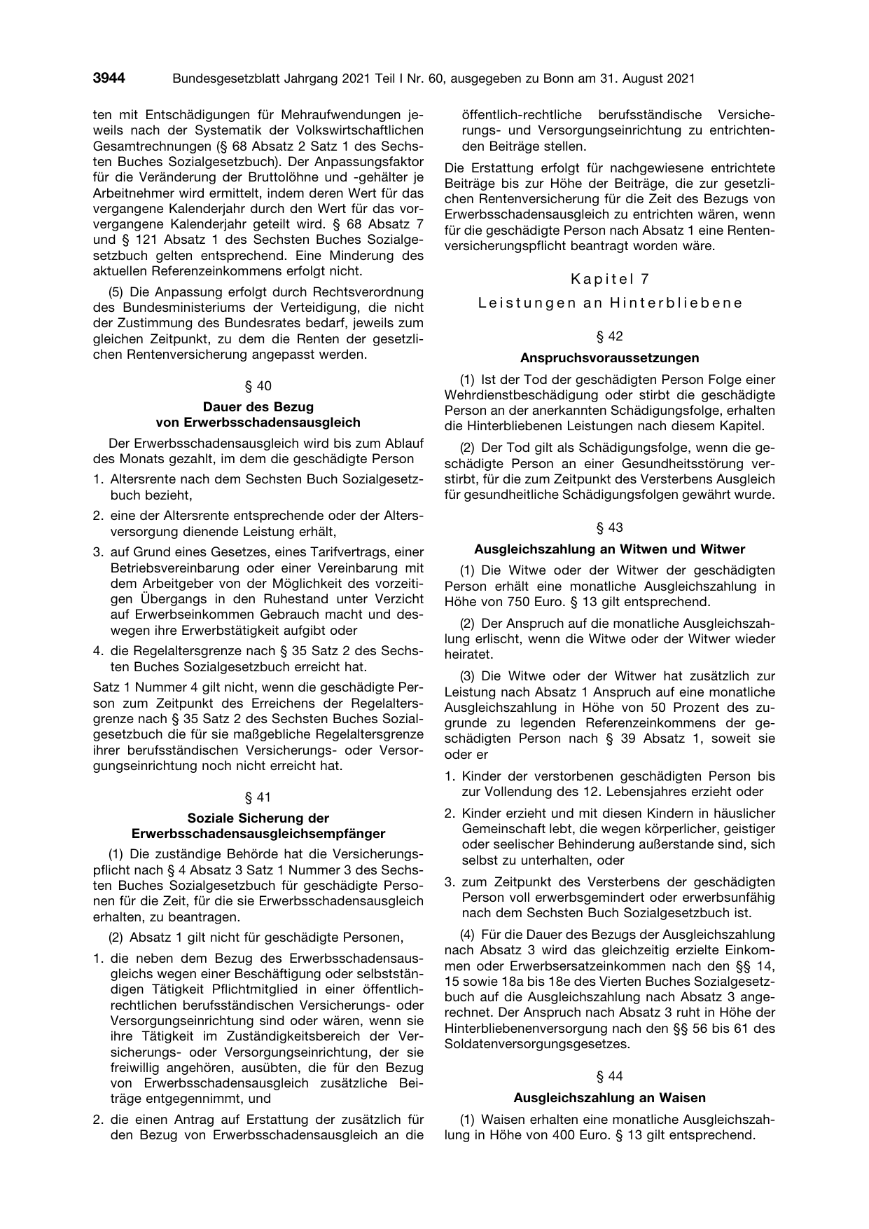 BGBl. 2021, Seite 3944 — Originalseite als Abbildung