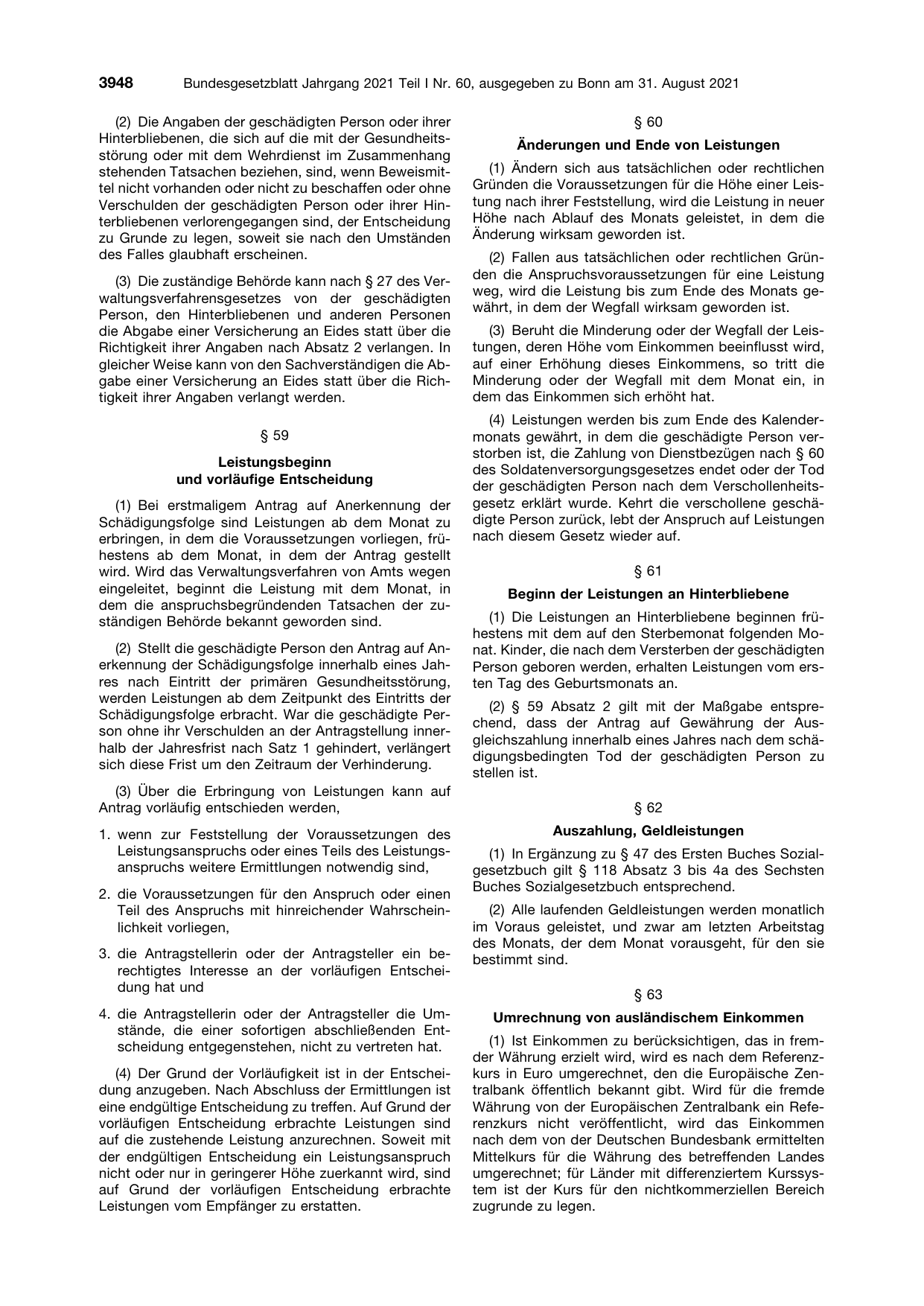 BGBl. 2021, Seite 3948 — Originalseite als Abbildung