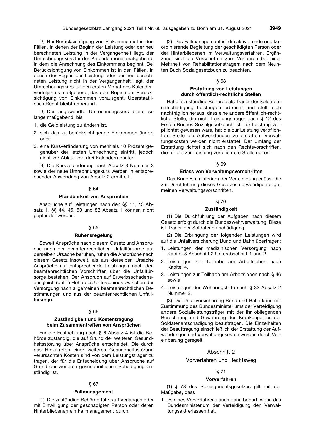 BGBl. 2021, Seite 3949 — Originalseite als Abbildung