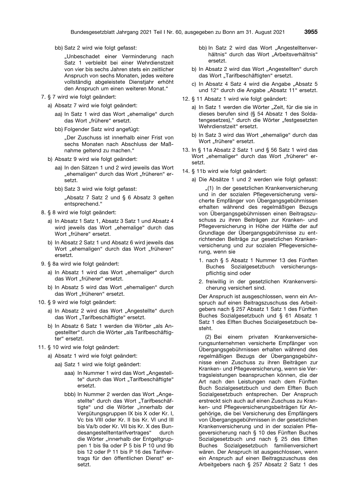BGBl. 2021, Seite 3955 — Originalseite als Abbildung