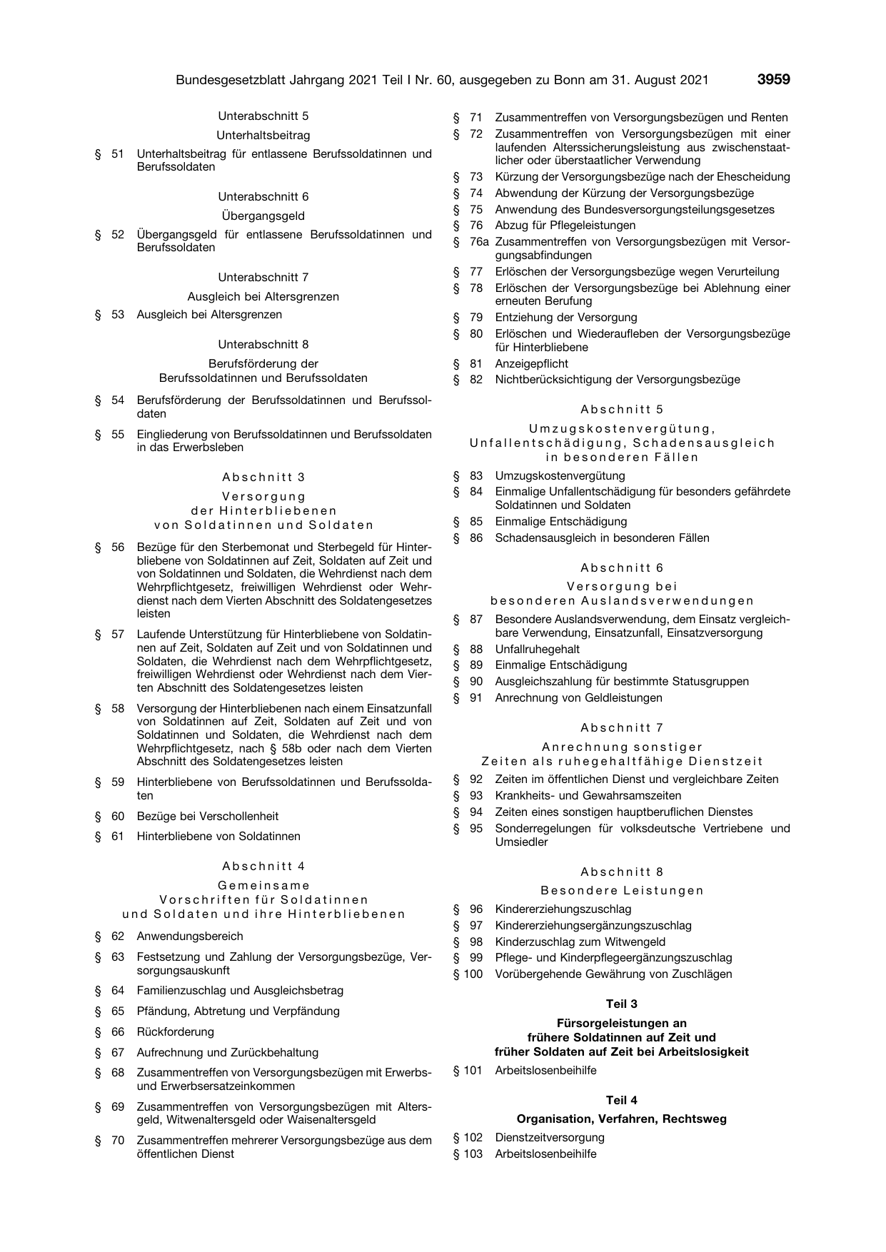 BGBl. 2021, Seite 3959 — Originalseite als Abbildung