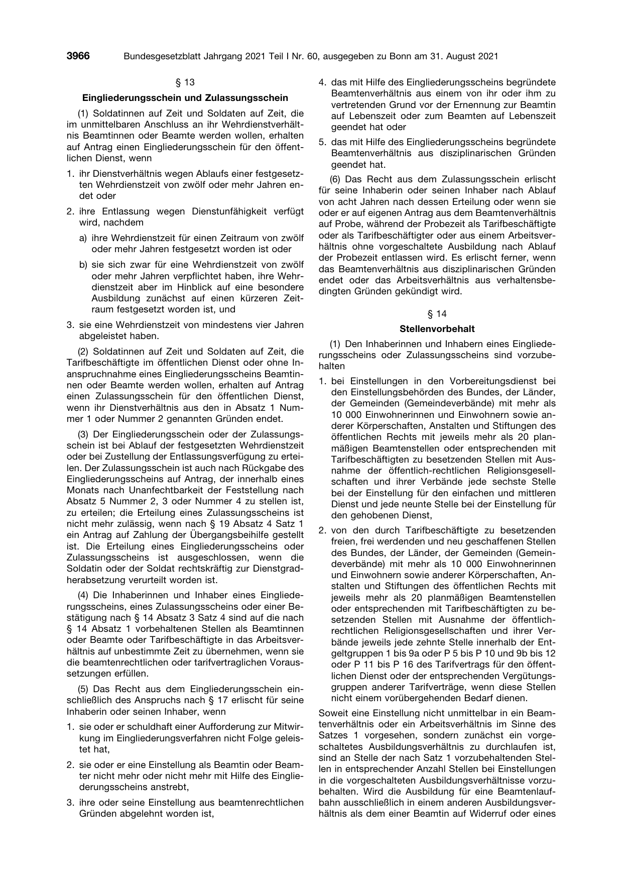 BGBl. 2021, Seite 3966 — Originalseite als Abbildung
