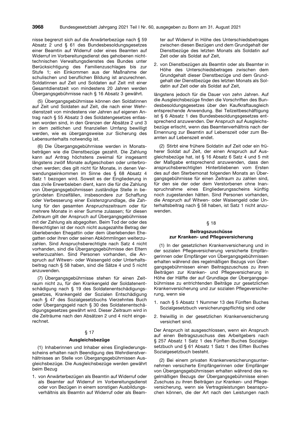 BGBl. 2021, Seite 3968 — Originalseite als Abbildung