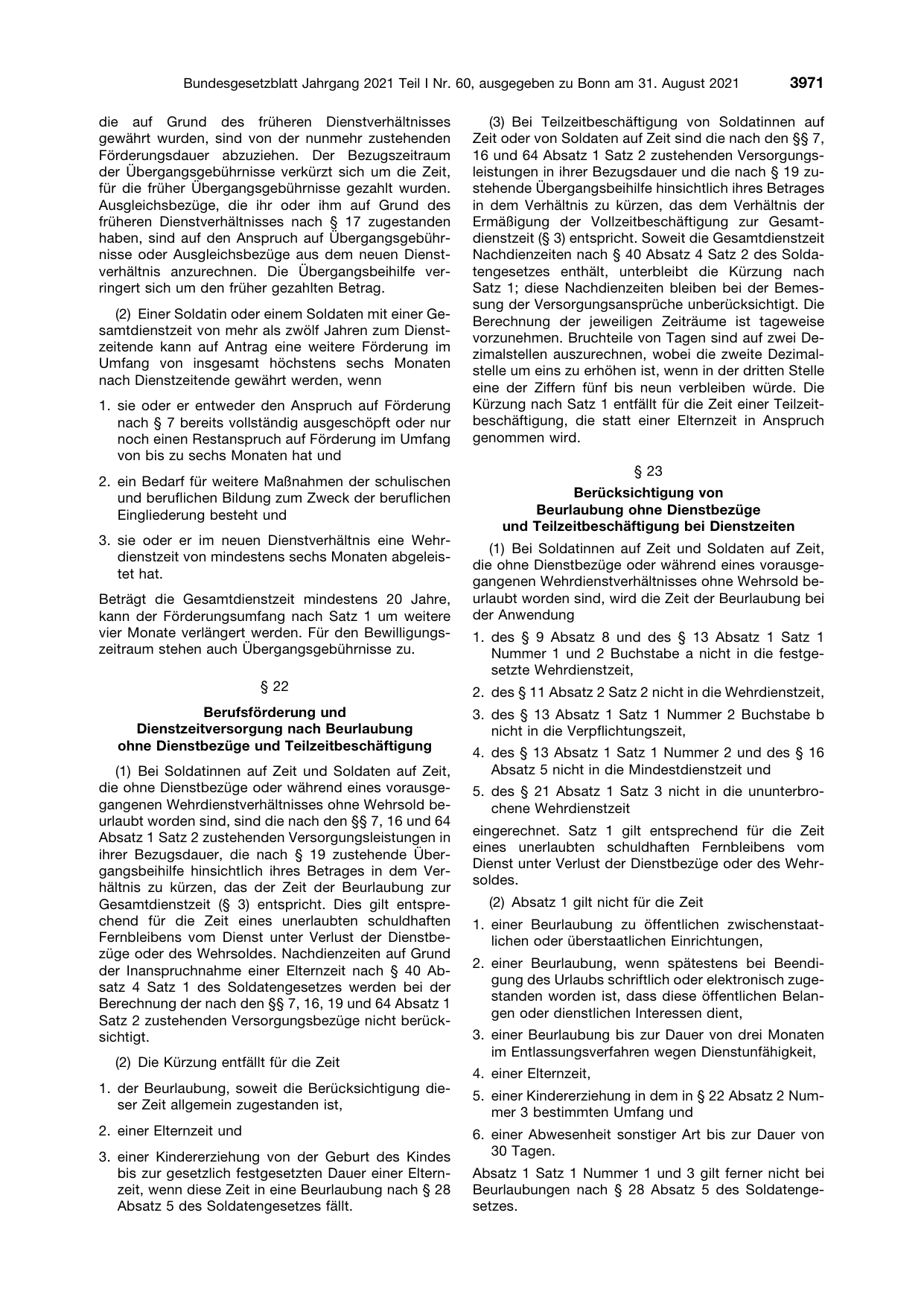 BGBl. 2021, Seite 3971 — Originalseite als Abbildung
