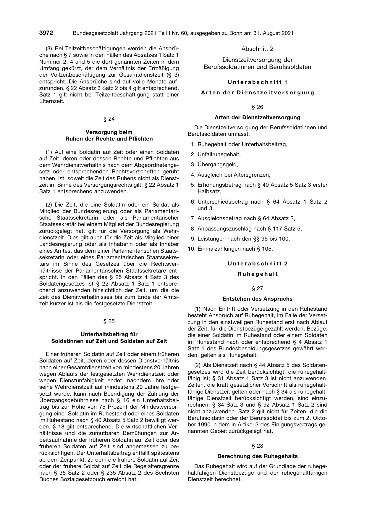 BGBl. 2021, Seite 3972 — Originalseite als Abbildung