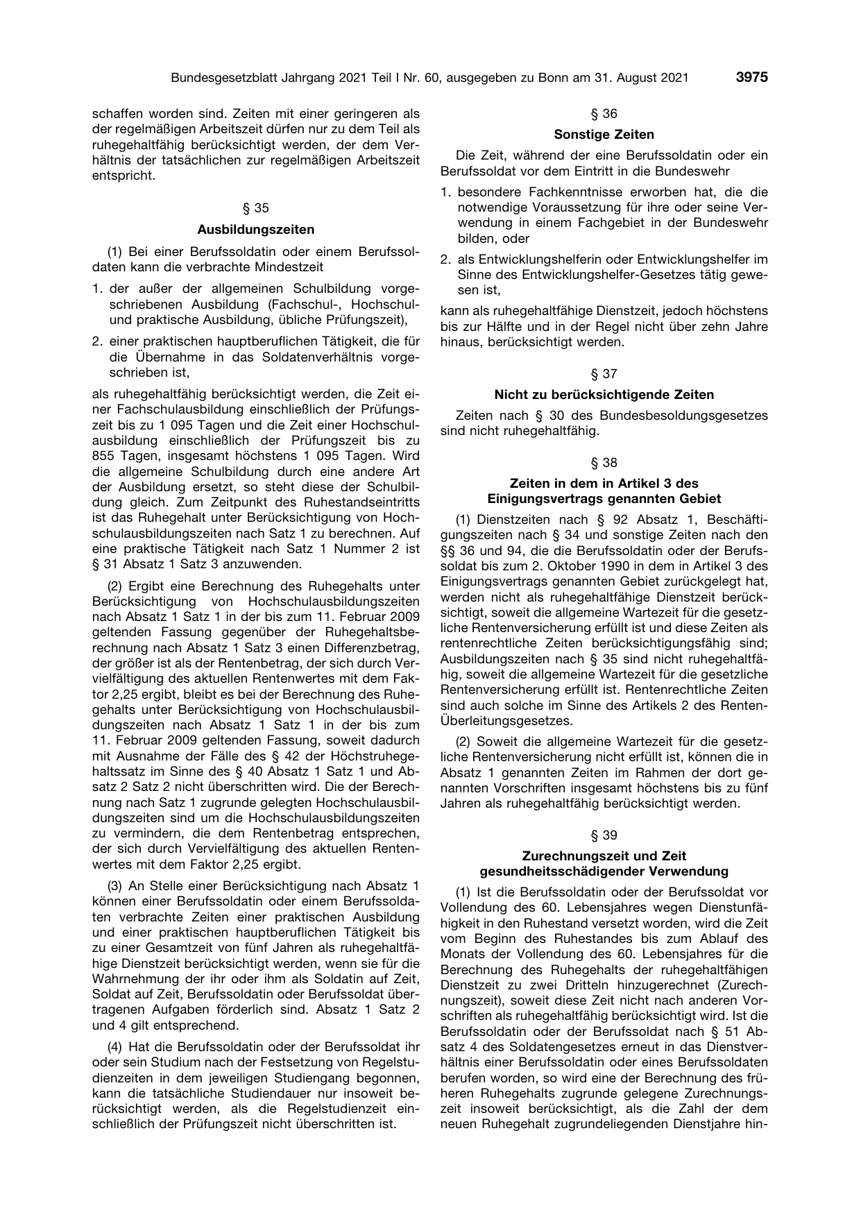 BGBl. 2021, Seite 3975 — Originalseite als Abbildung