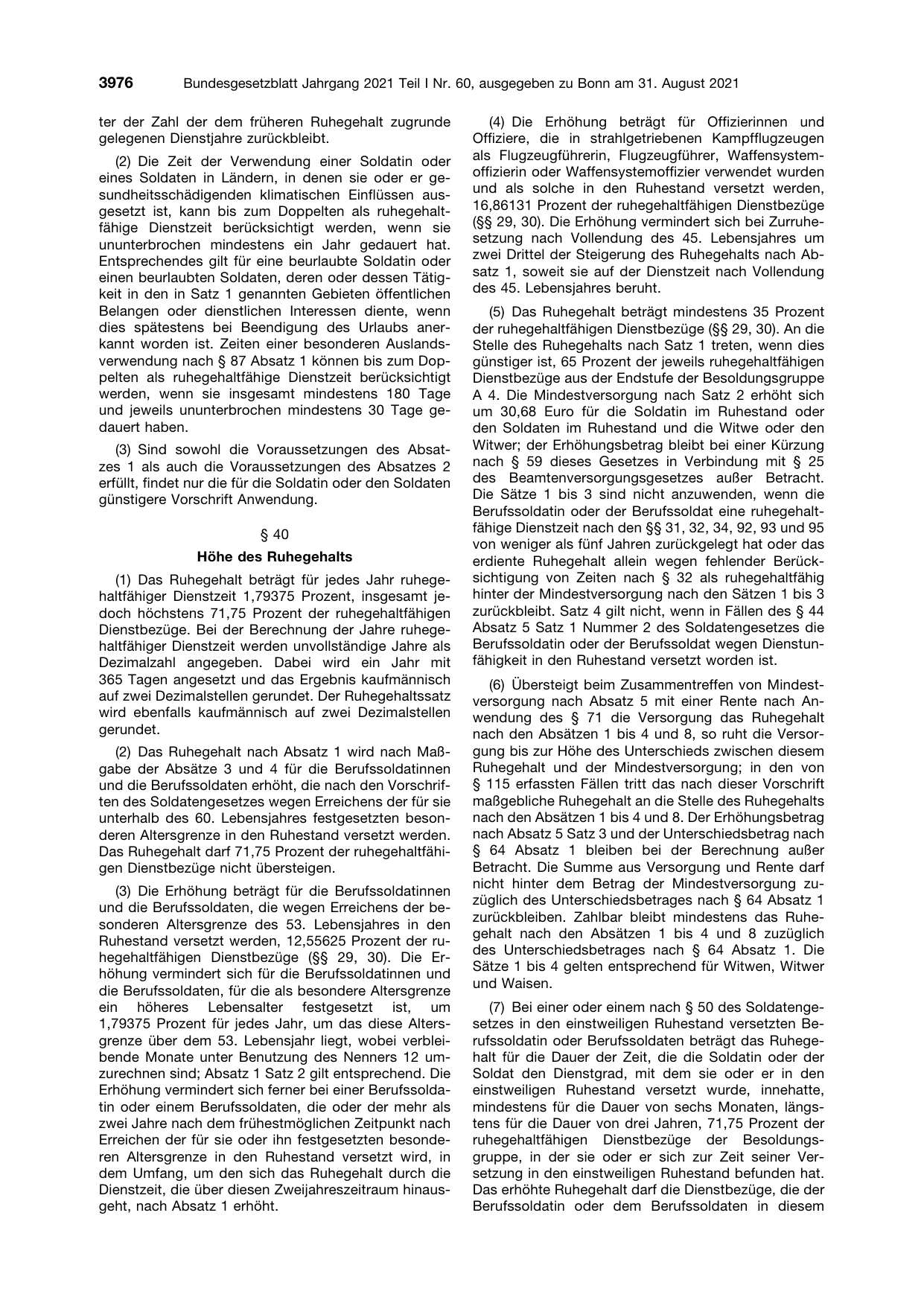 BGBl. 2021, Seite 3976 — Originalseite als Abbildung