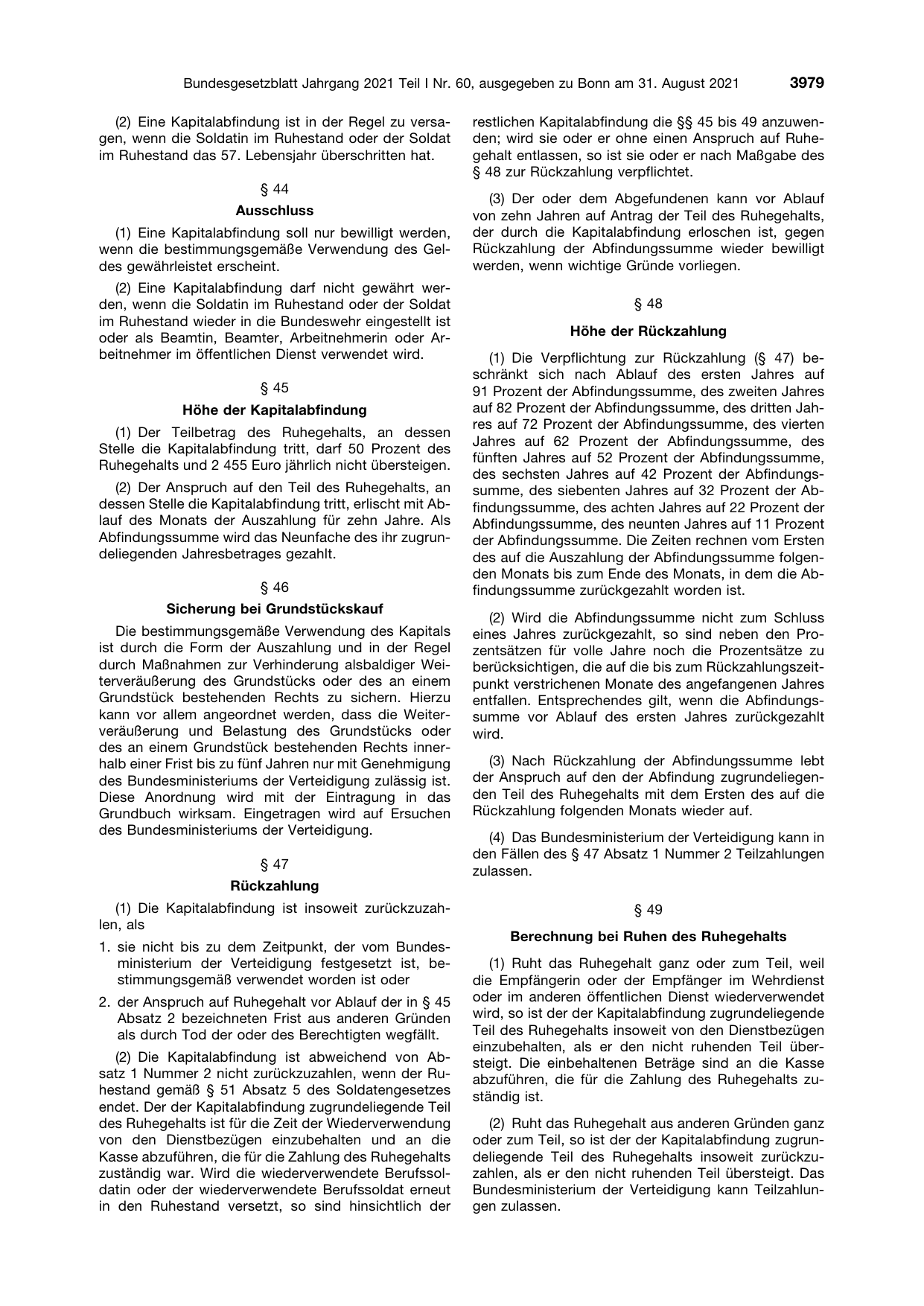 BGBl. 2021, Seite 3979 — Originalseite als Abbildung