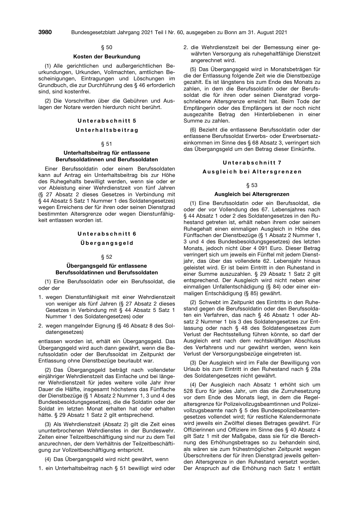 BGBl. 2021, Seite 3980 — Originalseite als Abbildung