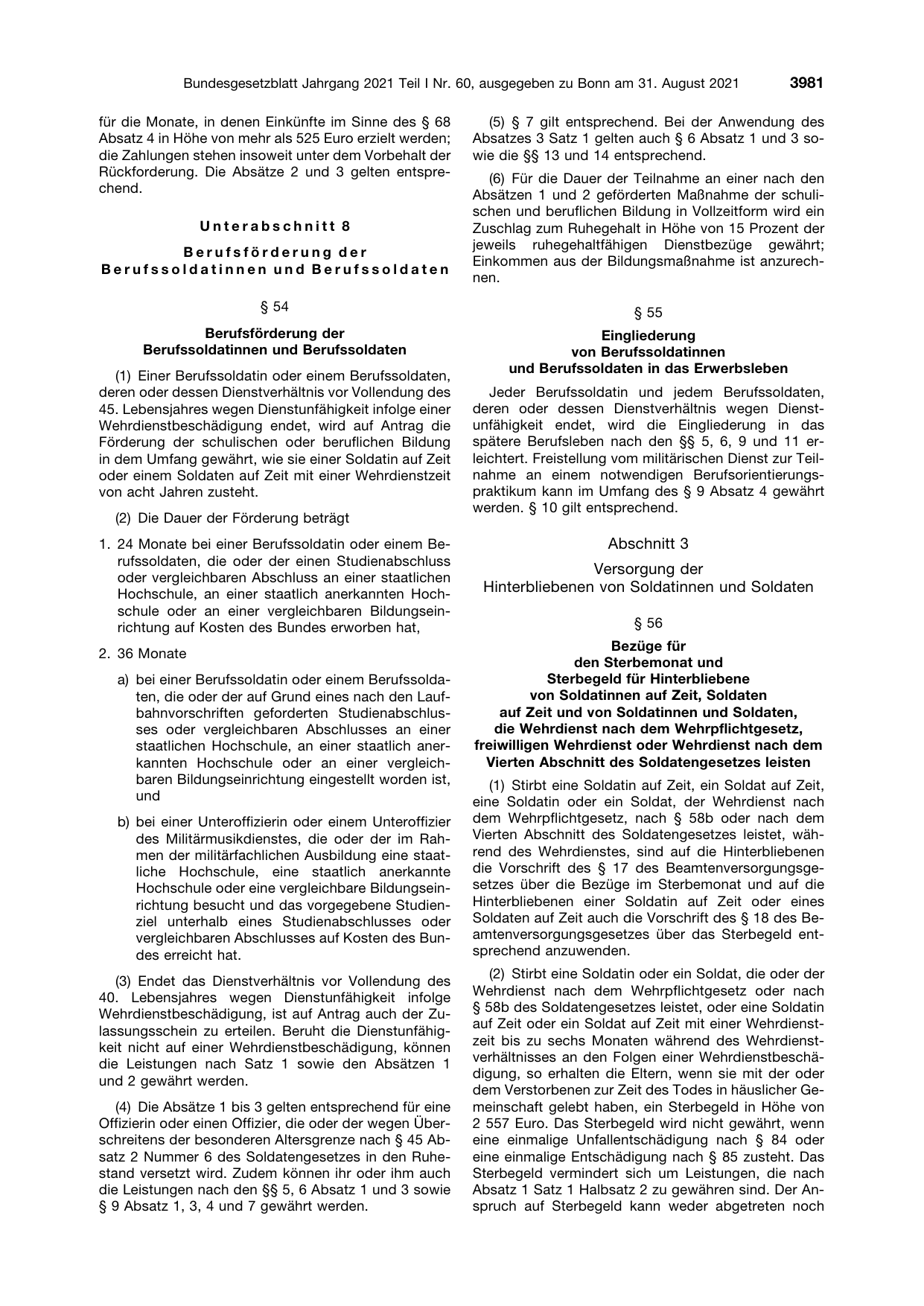 BGBl. 2021, Seite 3981 — Originalseite als Abbildung