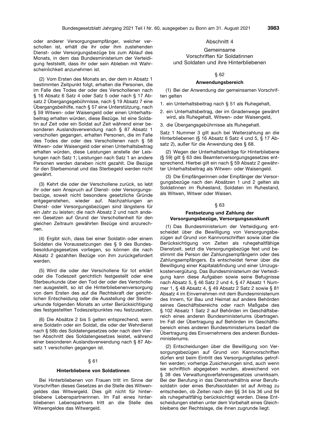 BGBl. 2021, Seite 3983 — Originalseite als Abbildung