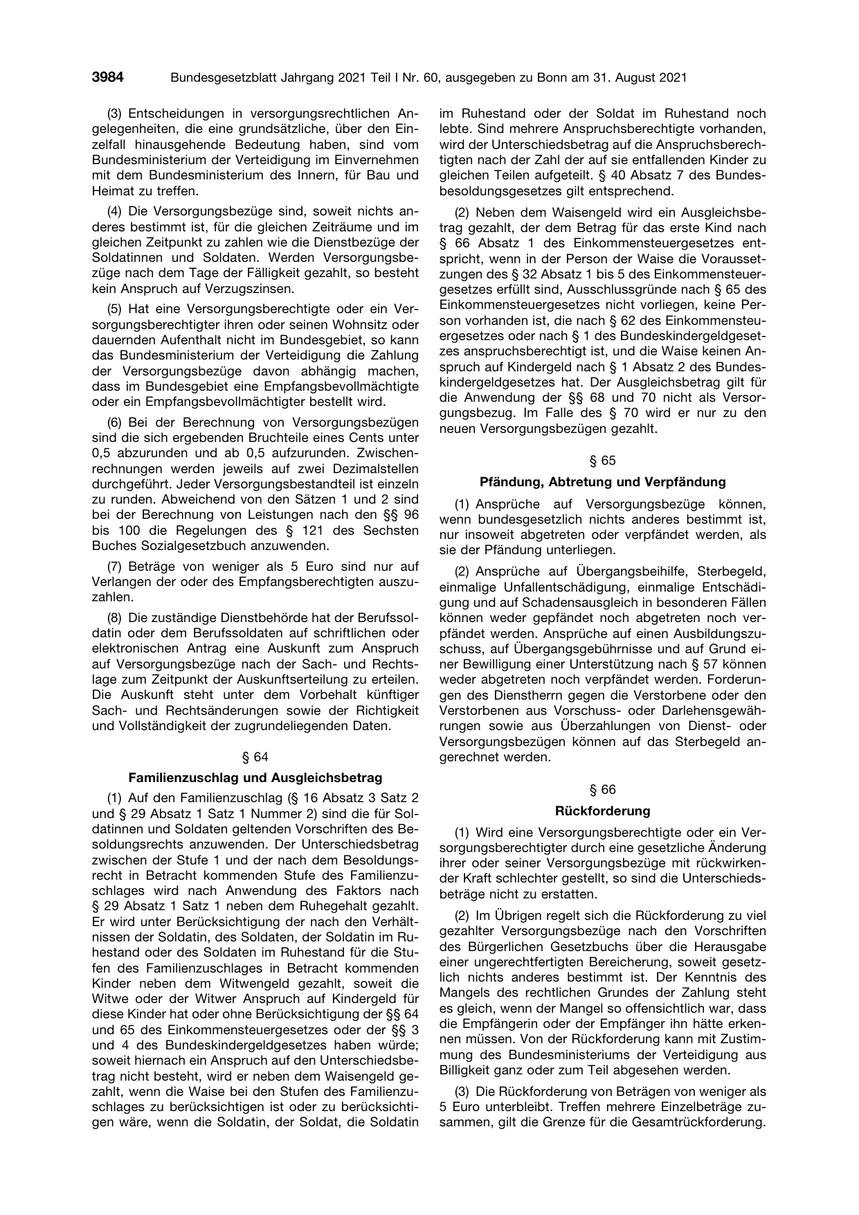 BGBl. 2021, Seite 3984 — Originalseite als Abbildung