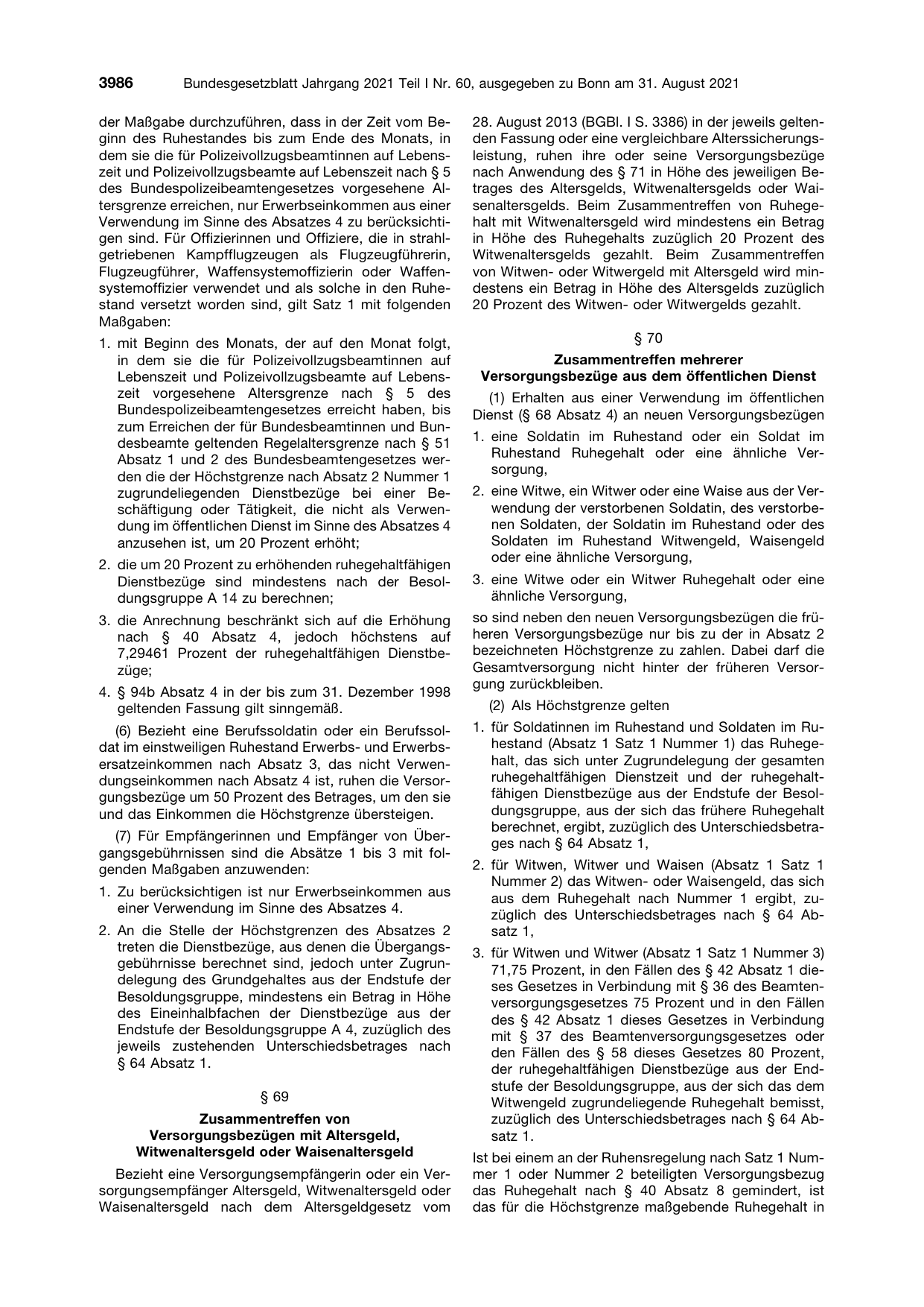 BGBl. 2021, Seite 3986 — Originalseite als Abbildung