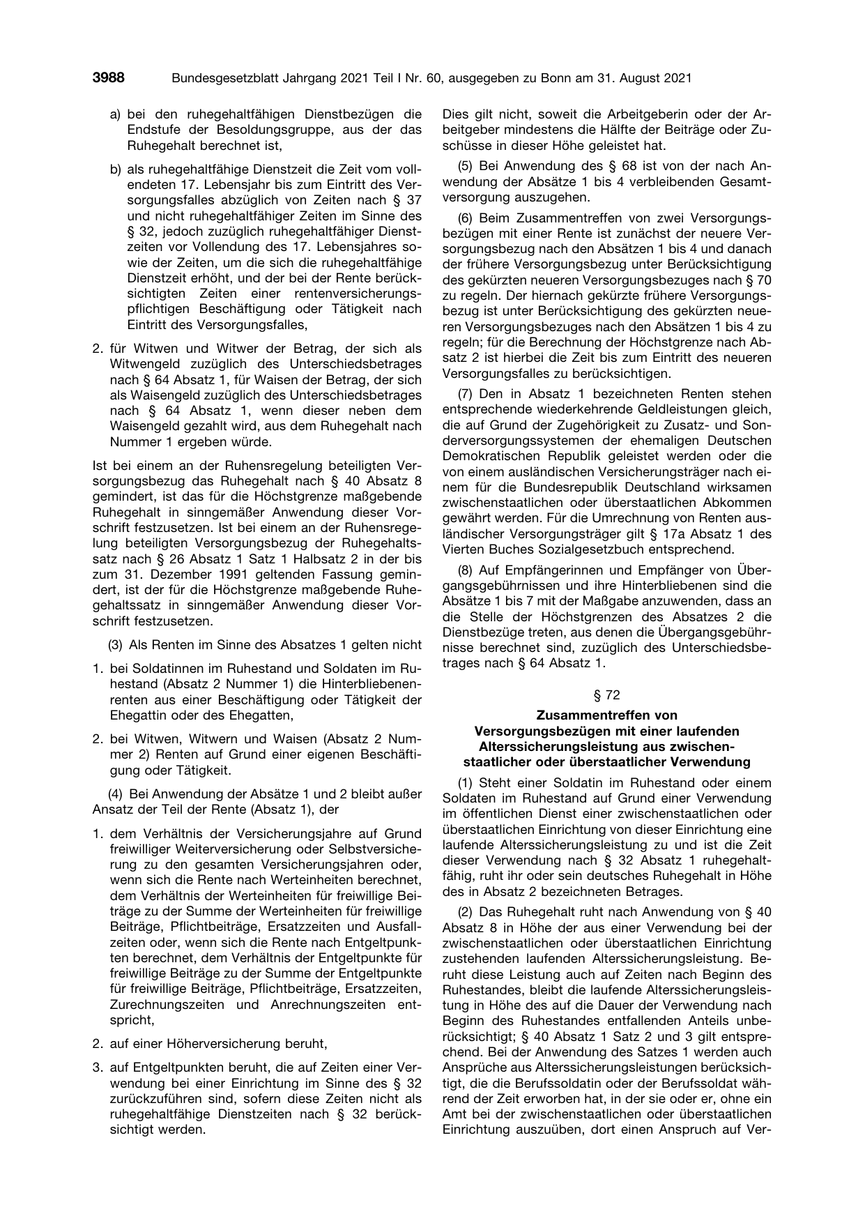 BGBl. 2021, Seite 3988 — Originalseite als Abbildung