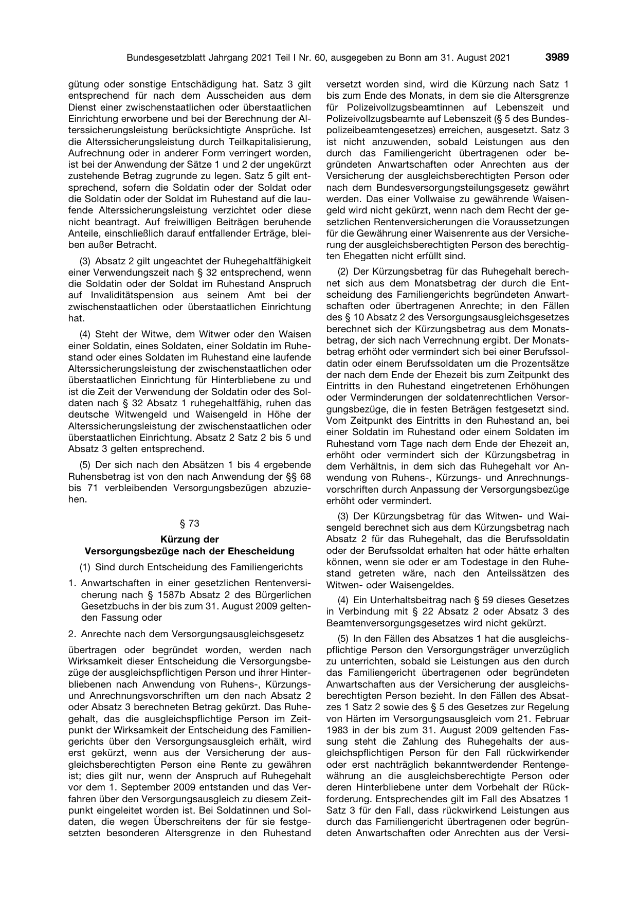 BGBl. 2021, Seite 3989 — Originalseite als Abbildung