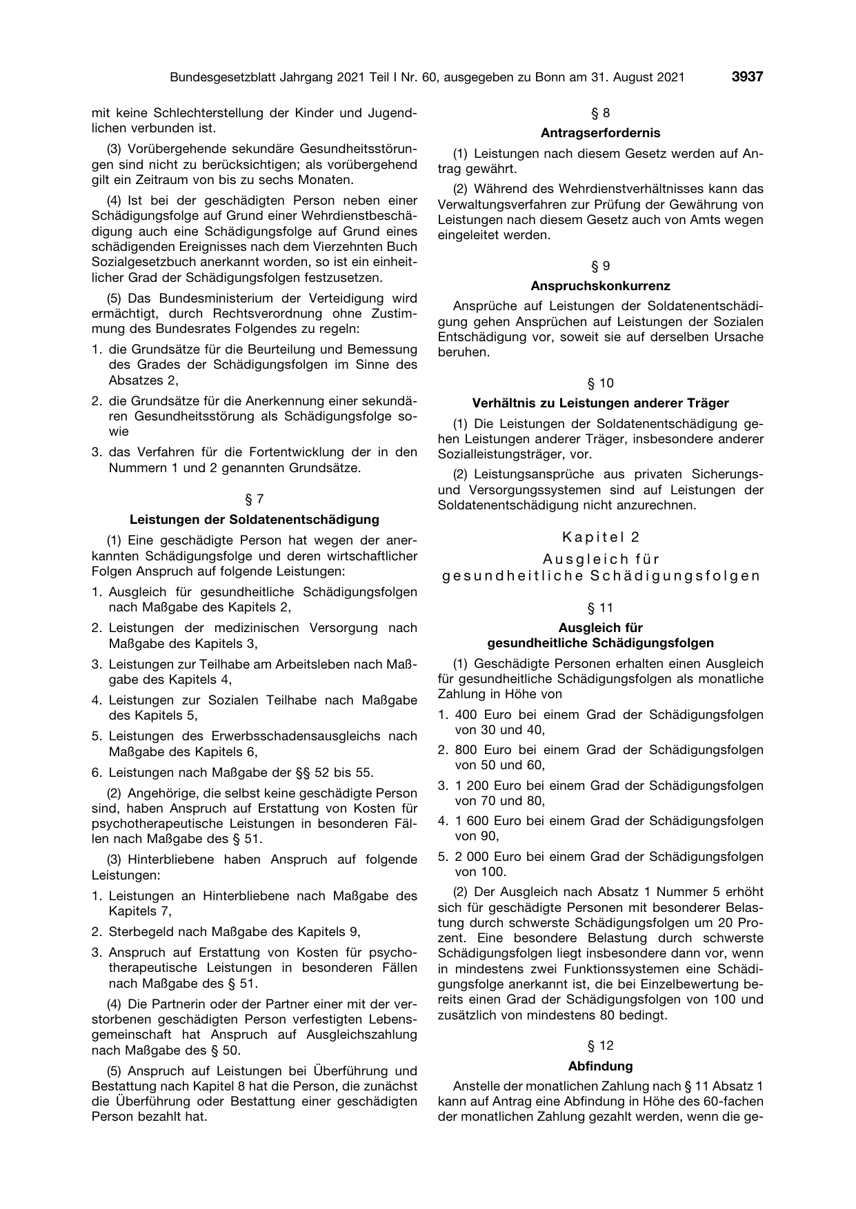 BGBl. 2021, Seite 3937 — Originalseite als Abbildung