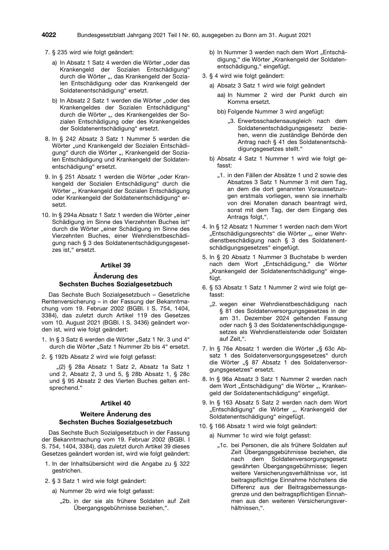 BGBl. 2021, Seite 4022 — Originalseite als Abbildung