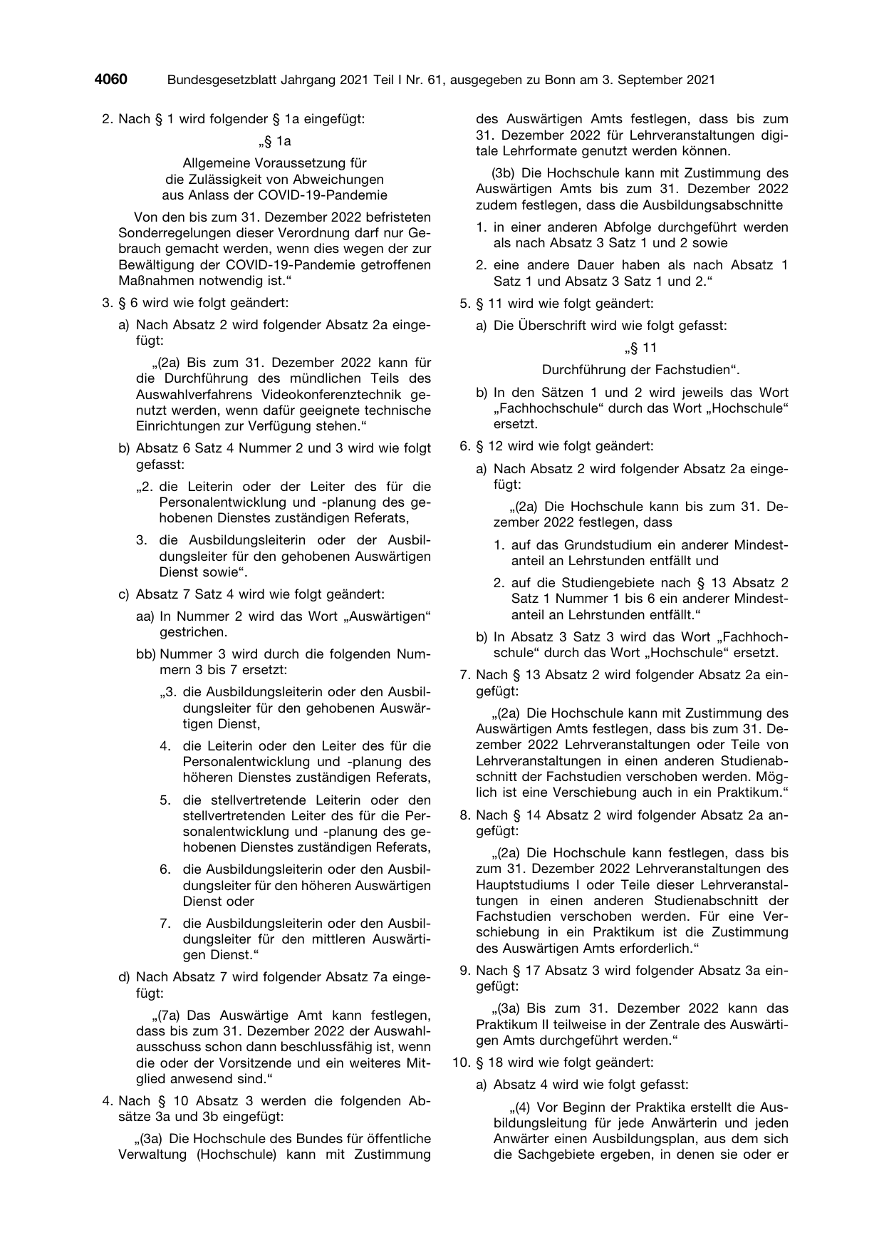 BGBl. 2021, Seite 4060 — Originalseite als Abbildung