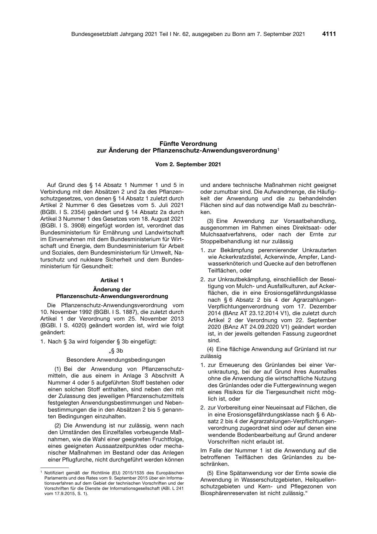 BGBl. 2021, Seite 4111 — Originalseite als Abbildung