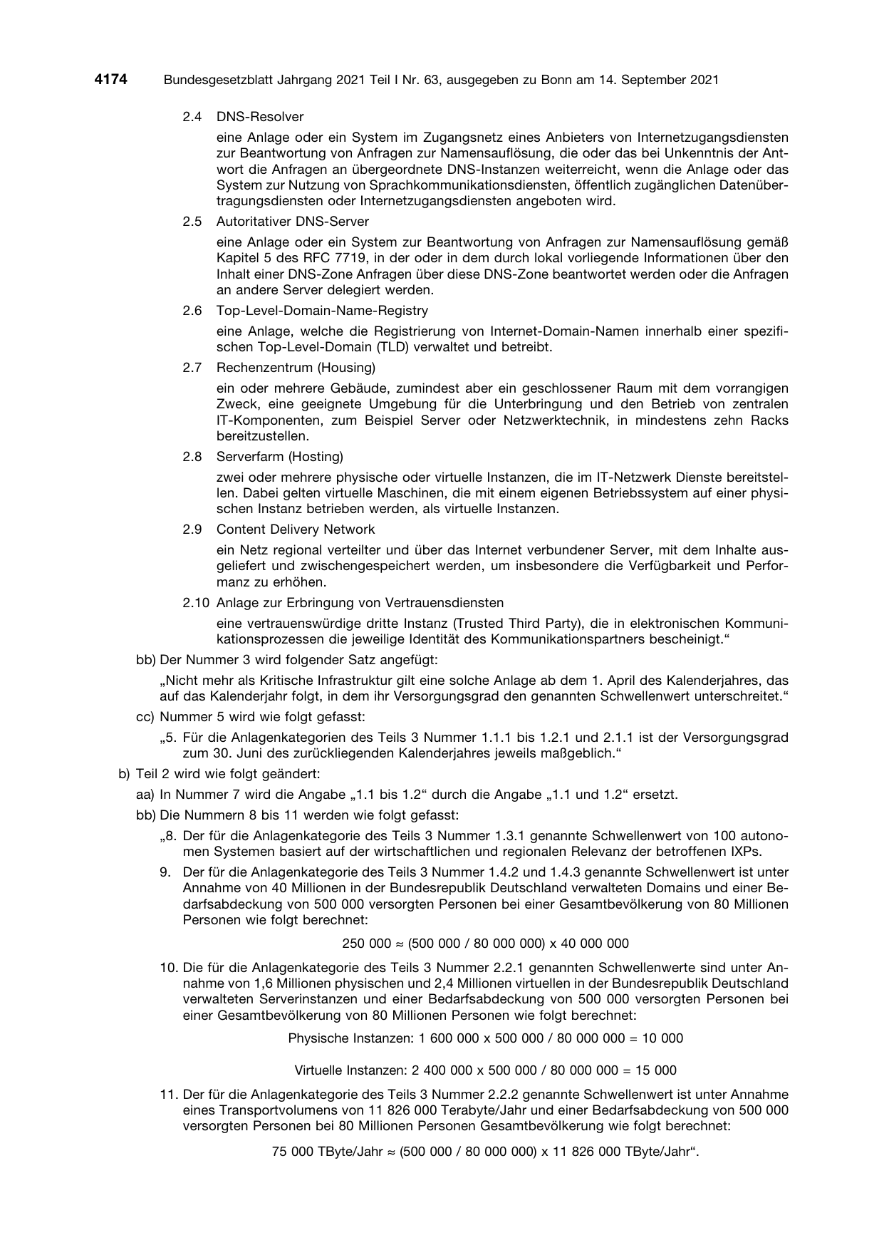 BGBl. 2021, Seite 4174 — Originalseite als Abbildung