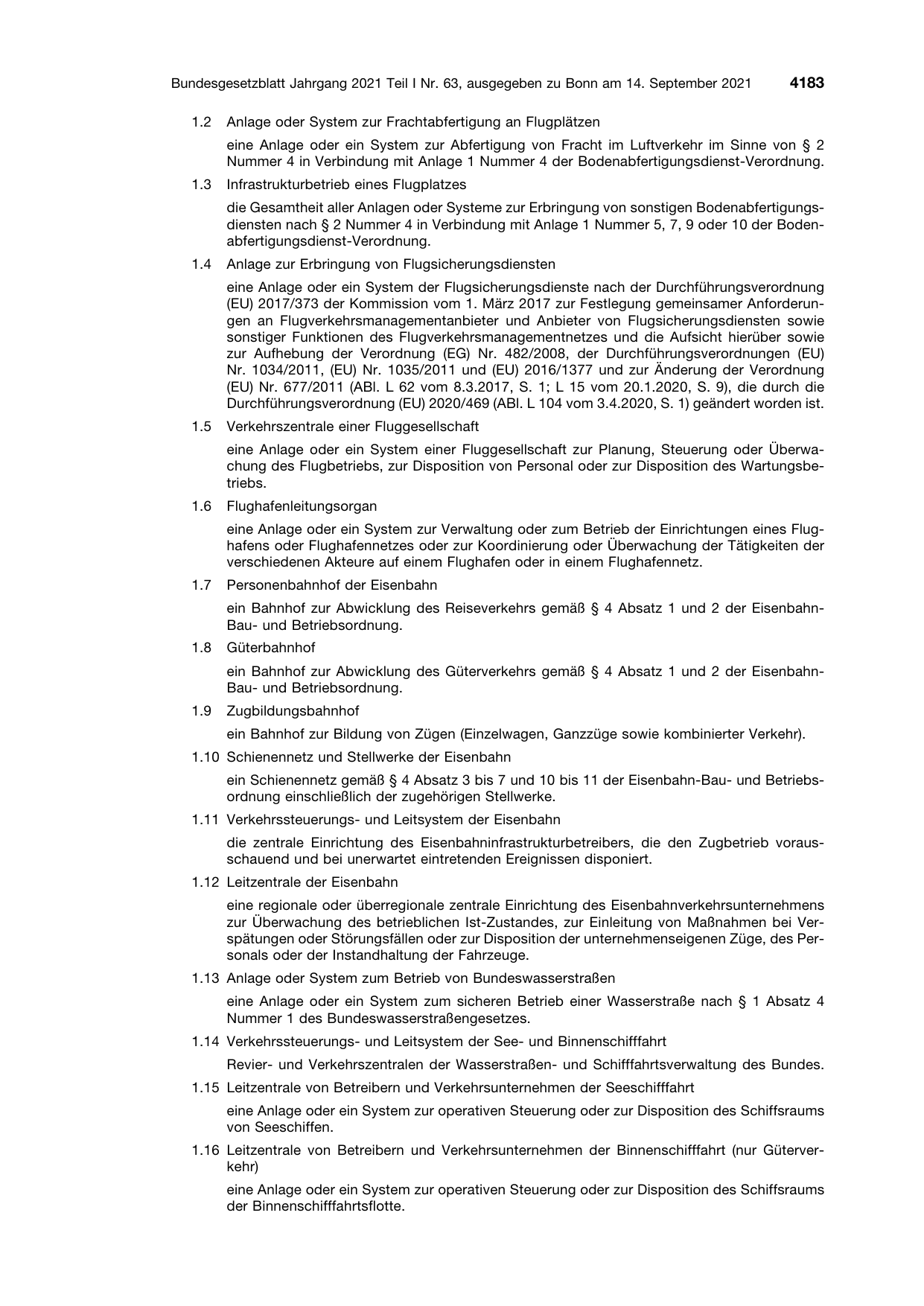 BGBl. 2021, Seite 4183 — Originalseite als Abbildung